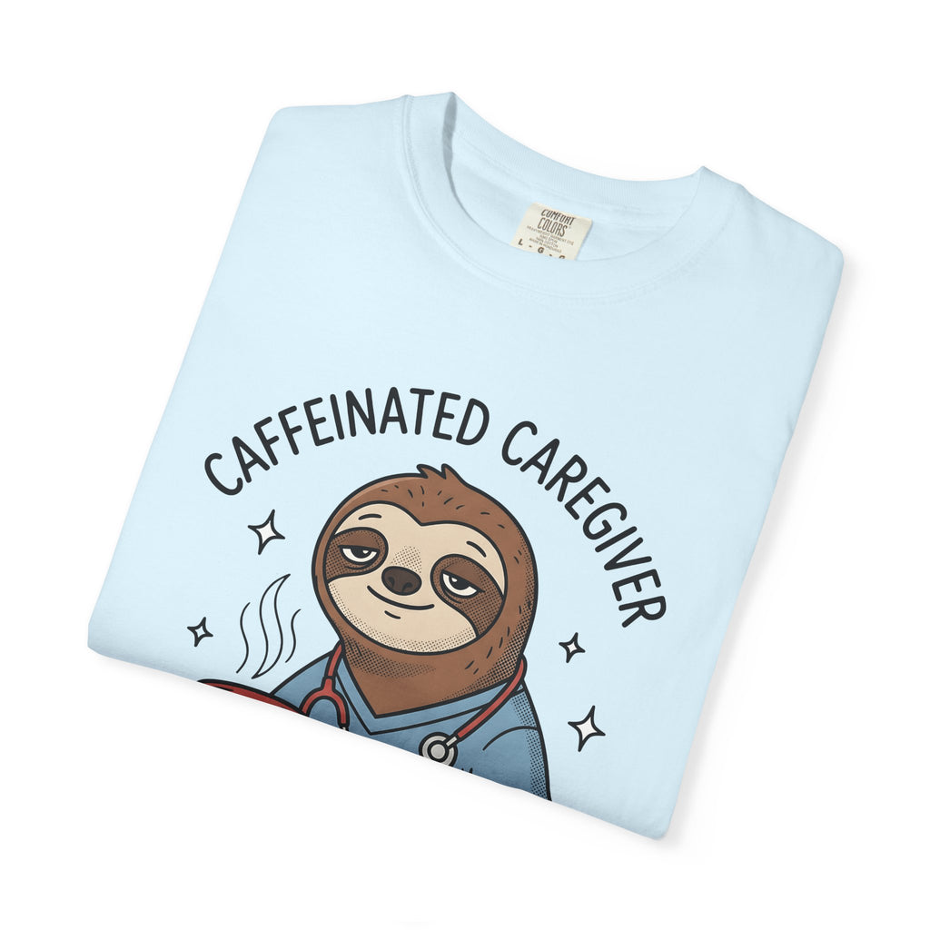 Sloth Nurse Shirt Nurses Latte Gift Women Illustration Tee Sloth T-Shirt Nurse Enthusiast Coffee Tshirt Caffè Graphic Line Art Coffee Cup