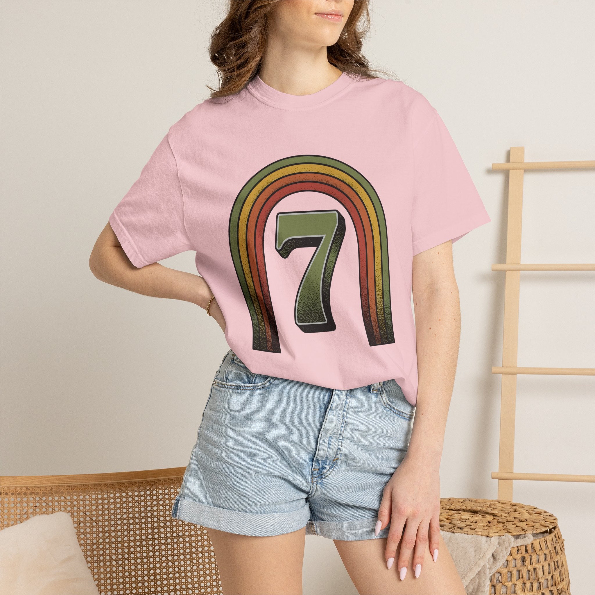 Classic Rainbow Shirt St. Patrick's Day Symbol Gift Women Hand Drawn Tee Rainbow T-Shirt Shamrock Fan Illustrated Tshirt Icon Graphic Sketch