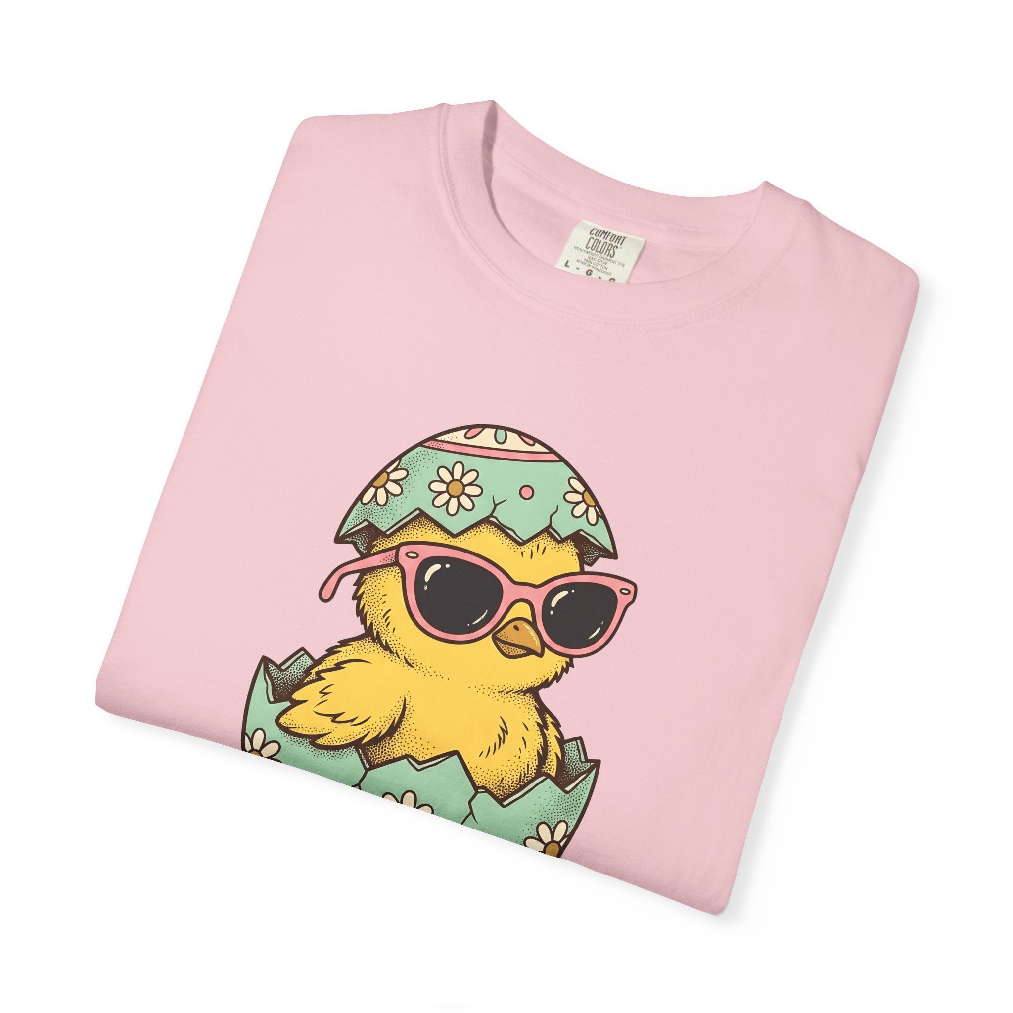 Chick Sunnies Shirt Easter Critter Gift Women Line Art Tee Baby Chick T-Shirt Easter Fan Simple Drawing Graphic Creature Design Classic