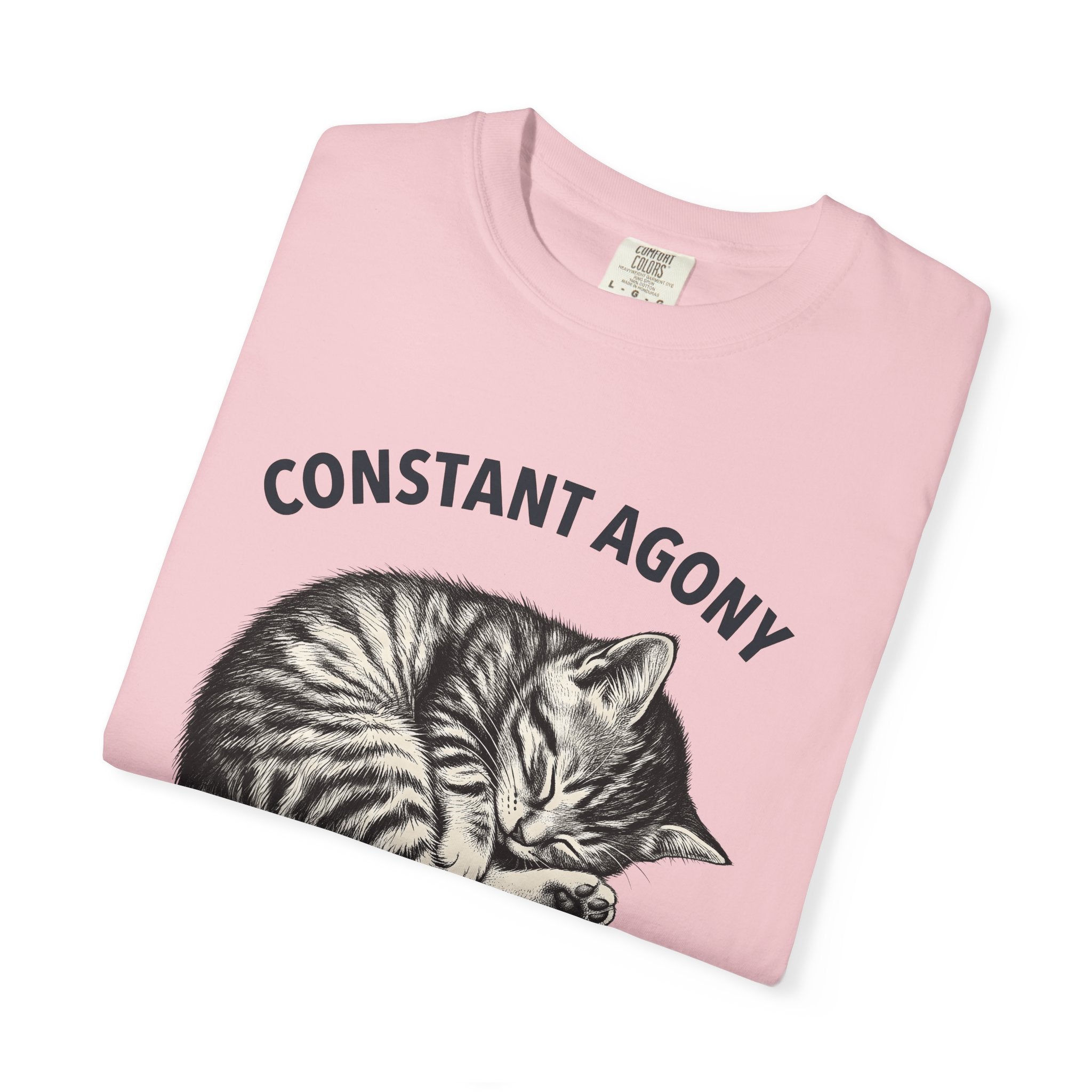 Sleeping Kitten Shirt Cat Pet Gift Women Sketch Tee Kitten T-Shirt Cat Fan Drawing Graphic Pet Design Retro Pattern Tshirt