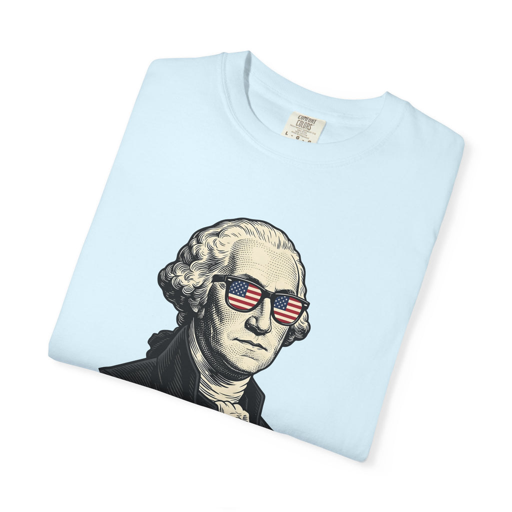 George Washington Design Shirt 4th Of July Patriotism Gift Women Vintage Tee Washington T-Shirt Independence Day Enthusiast Distressed