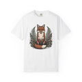 Fox Shirt Animals Woods Gift Women Retro Tee Vixen T-Shirt Wildlife Fan Vintage Tshirt Forest Graphic Sketch Toadstools Tshirt