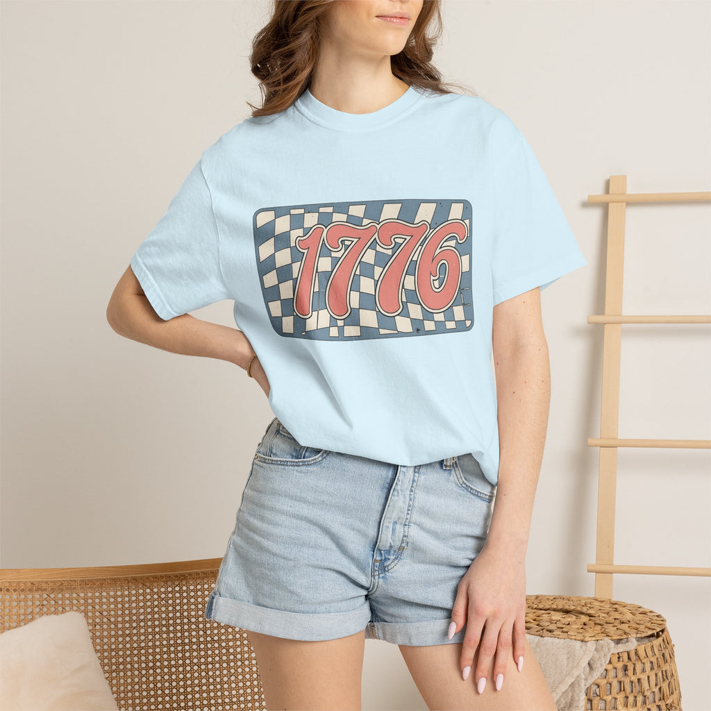Racing Flag Design Shirt America Usa Gift Women Retro Tee Checkered Flag T-Shirt American Enthusiast Vintage Tshirt United States Graphic