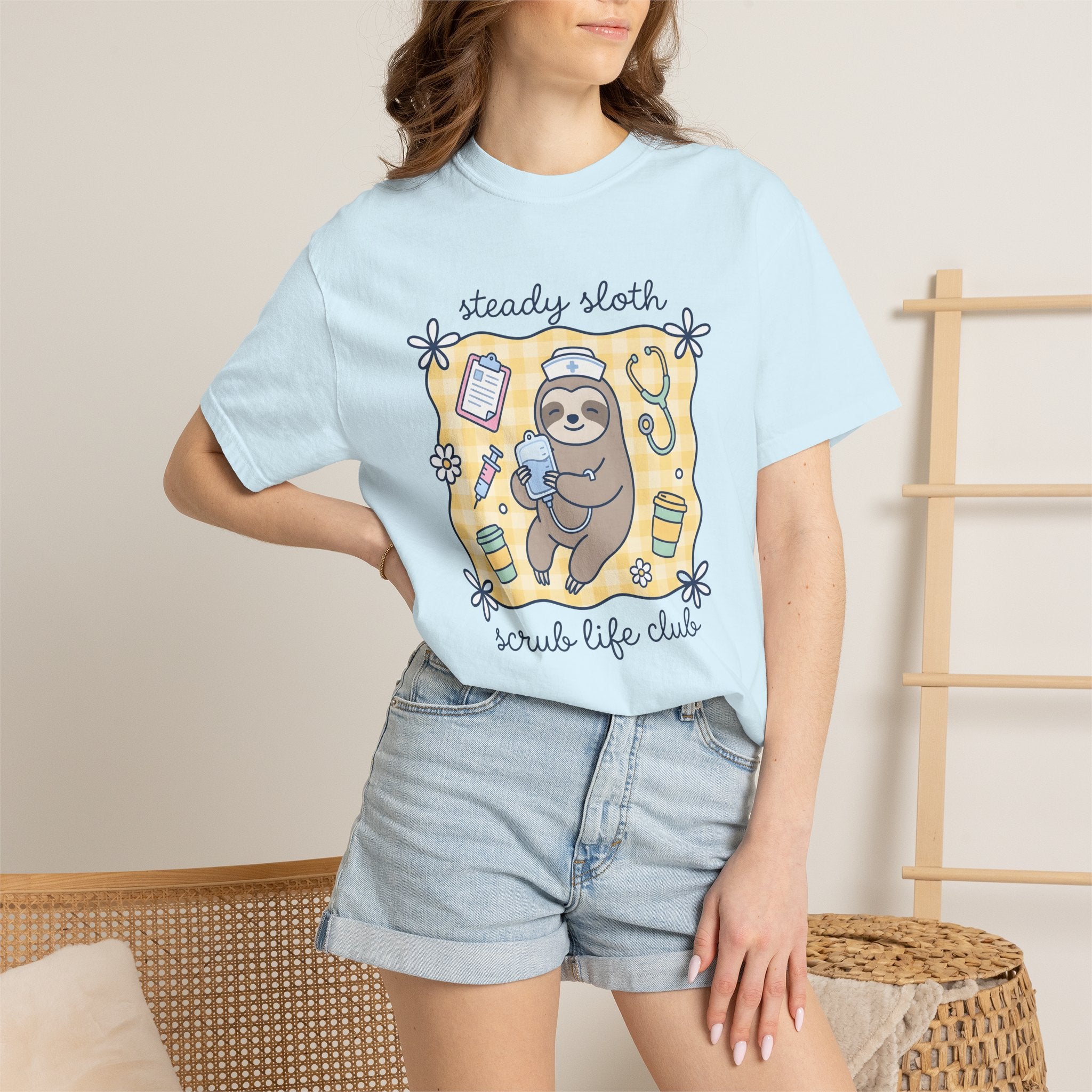 Sloth Nurse Shirt Nurses Pets Gift Women Playful Tee Sloth T-Shirt Nurse Enthusiast Funny Tshirt Animal Graphic Tshirt Funny Health
