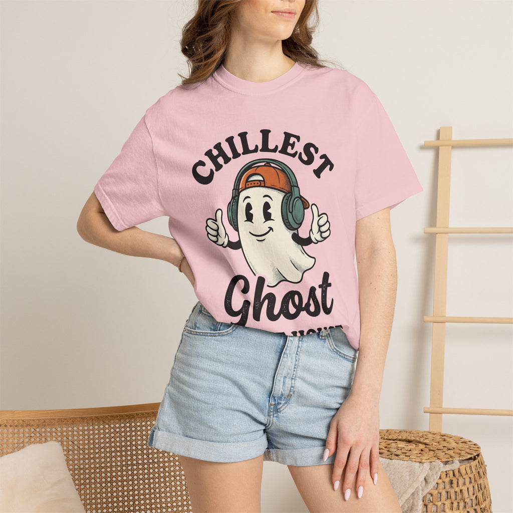 Ghost Clipart Shirt Halloween Joke Gift Women Retro Tee Specter T-Shirt Horror Fan Ghostly Tshirt Prank Graphic Hand Drawn Headset Tshirt