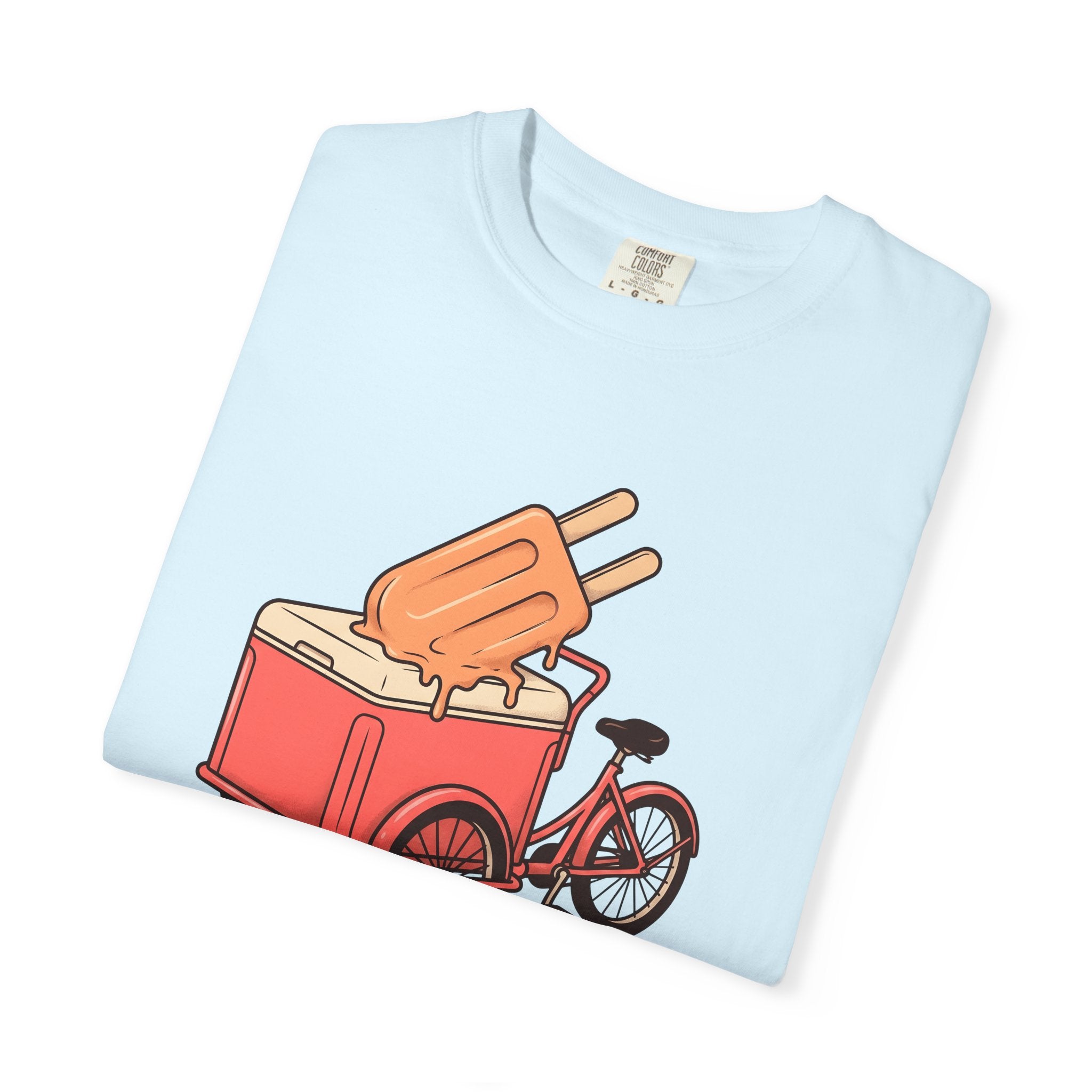Ice Cream Cart Shirt Desserts Beach Gift Women Comic Tee Ice Cream Van T-Shirt Sweets Fan Cartoon Tshirt Coastal Graphic Vintage Bike Tshirt