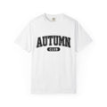 Varsity Type Shirt Autumn Pumpkin Gift Women Hand Drawn Tee Lettering T-Shirt Fall Fan Illustrated Tshirt Gourd Graphic Modern Standout