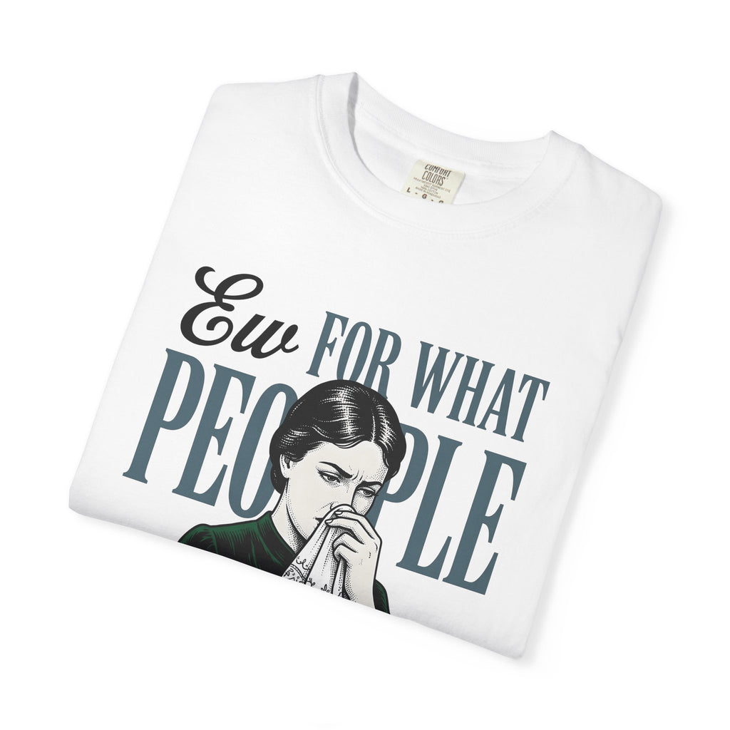 Vintage Female Drawing Shirt Sarcasm Quiet Gift Women Snarky Tee Illustration T-Shirt Sass Fan Sarcastic Tshirt Silent Graphic Old School