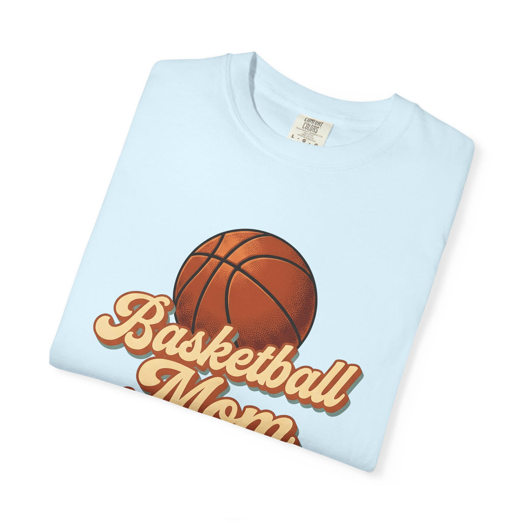 Basketball Shirt Basketball Mom Athletics Gift Women Vintage Tee Hoops T-Shirt Sports Fan Retro Tshirt Sports Graphic Hand Drawn Lettering