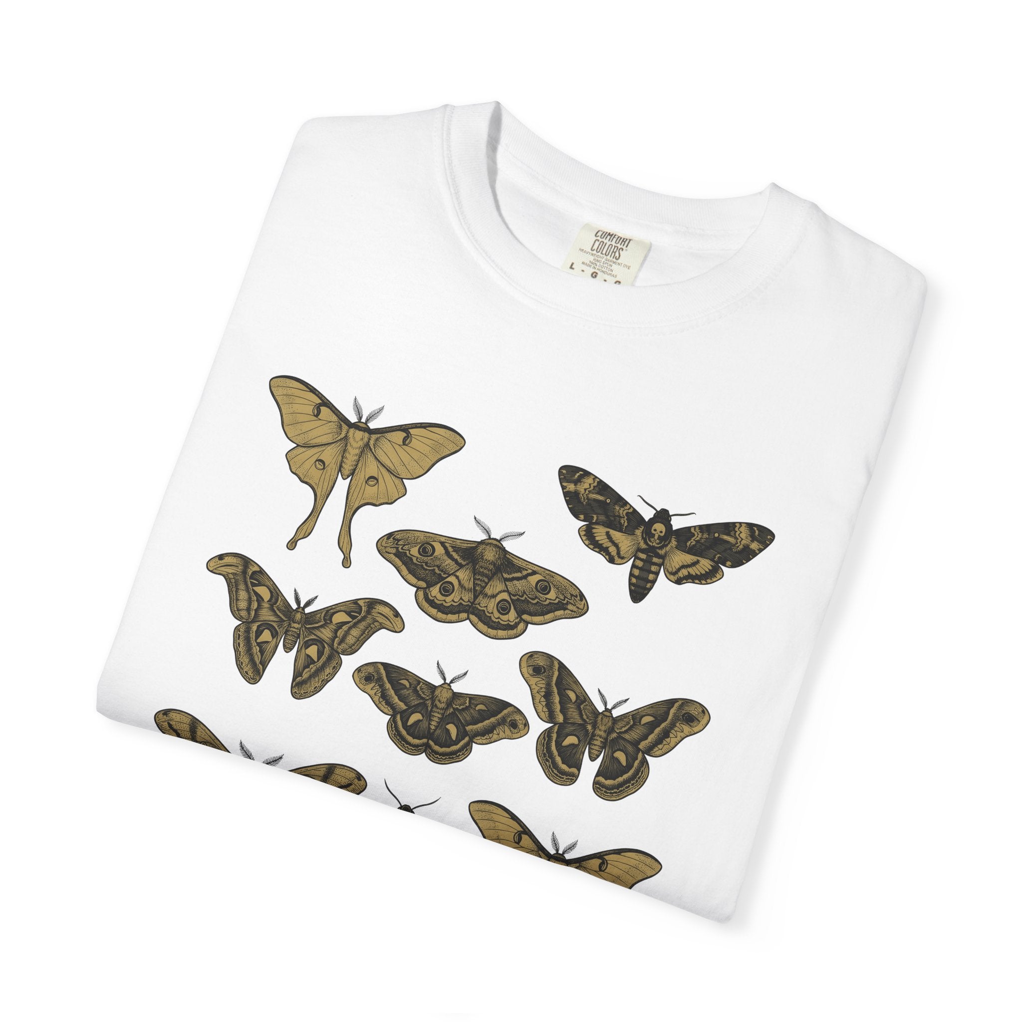 Moth Design Shirt Animals Environment Gift Women Sketch Tee Moth T-Shirt Wildlife Fan Insect Tshirt Eco Graphic Cartoon Butterfly Tshirt