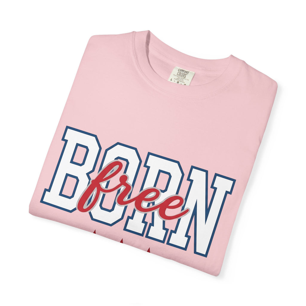 American Text Shirt America Flag Gift Women Strong Tee Typography T-Shirt Patriot Fan Vintage Tshirt Banner Graphic Retro Star Shapes Tshirt