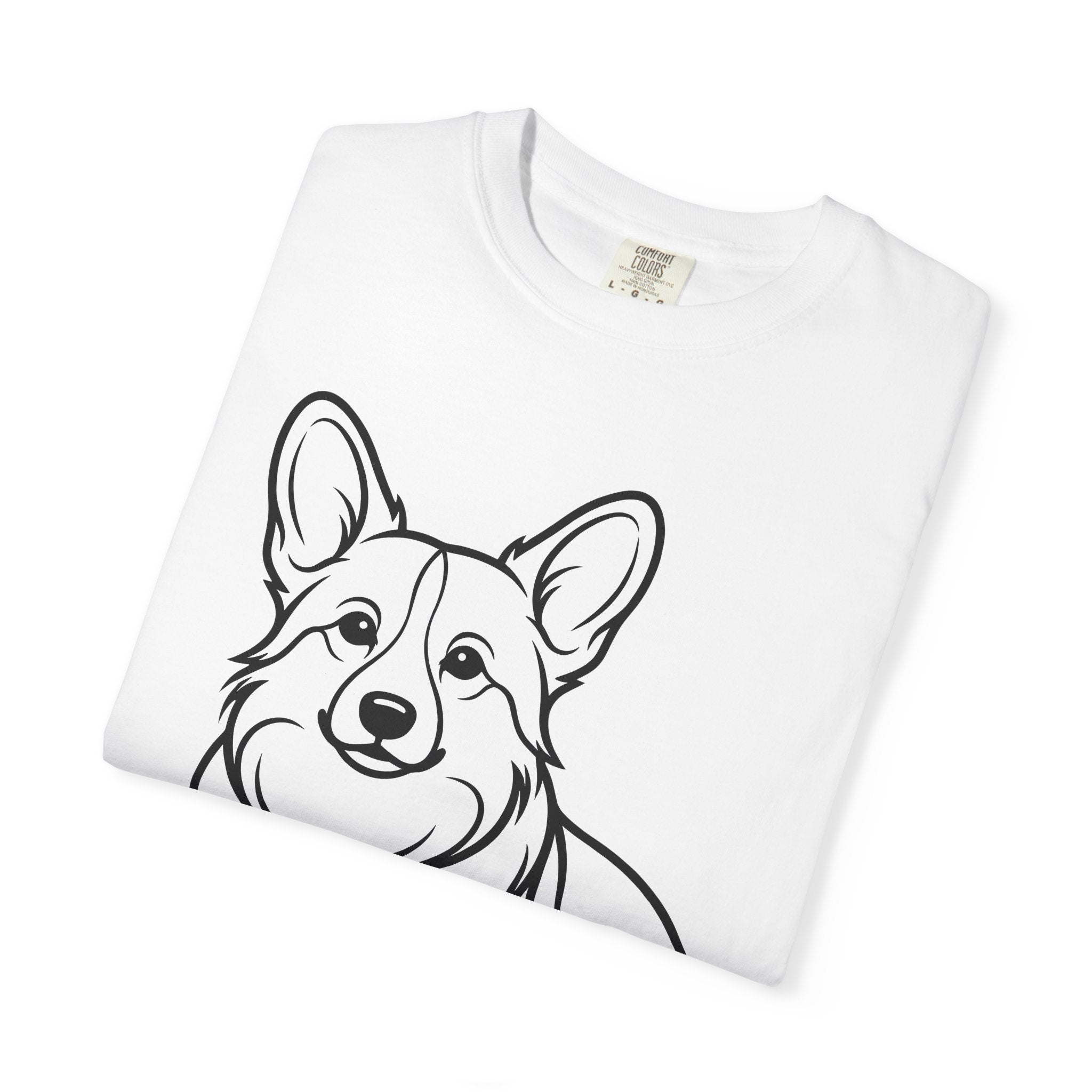Corgi Dog Shirt Dog Fauna Gift Women Cartoon Tee Puppy T-Shirt Dog Fan Corgi Tshirt Wildlife Graphic Geometric Pet Animal Tshirt