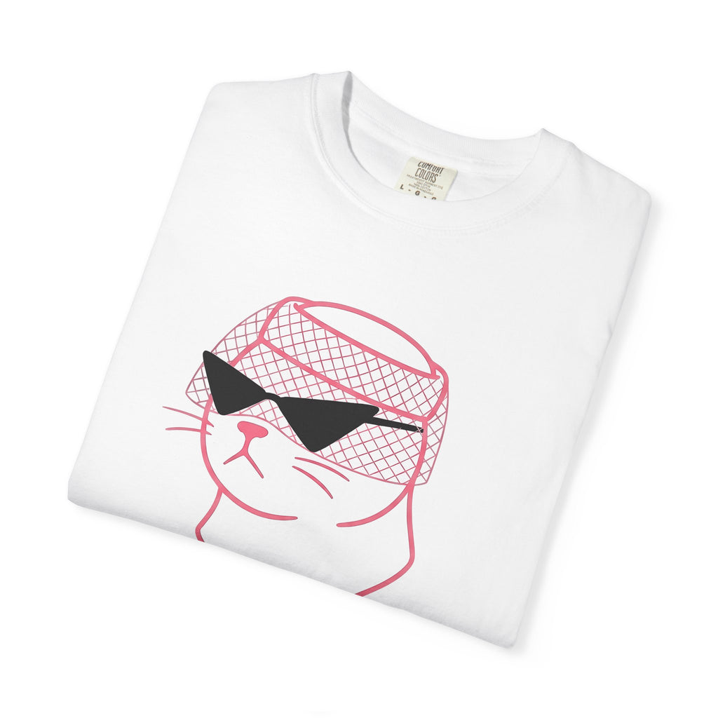 Cat Shades Shirt Cat Funny Gift Women Simple Tee Sunglasses T-Shirt Feline Fan Cool Tshirt Humor Graphic Vintage Scarf Tshirt