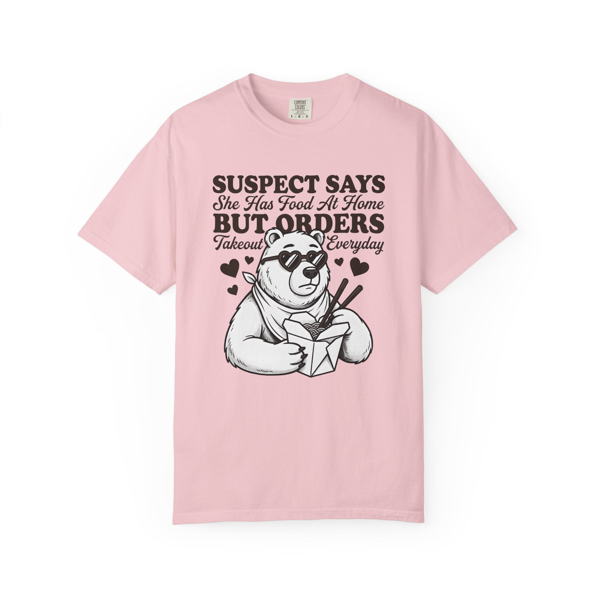 Bear Takeout Shirt Funny Animal Gift Women Cartoon Tee Bear T-Shirt Humor Fan Comic Tshirt Creature Graphic Retro Sunglasses Tshirt