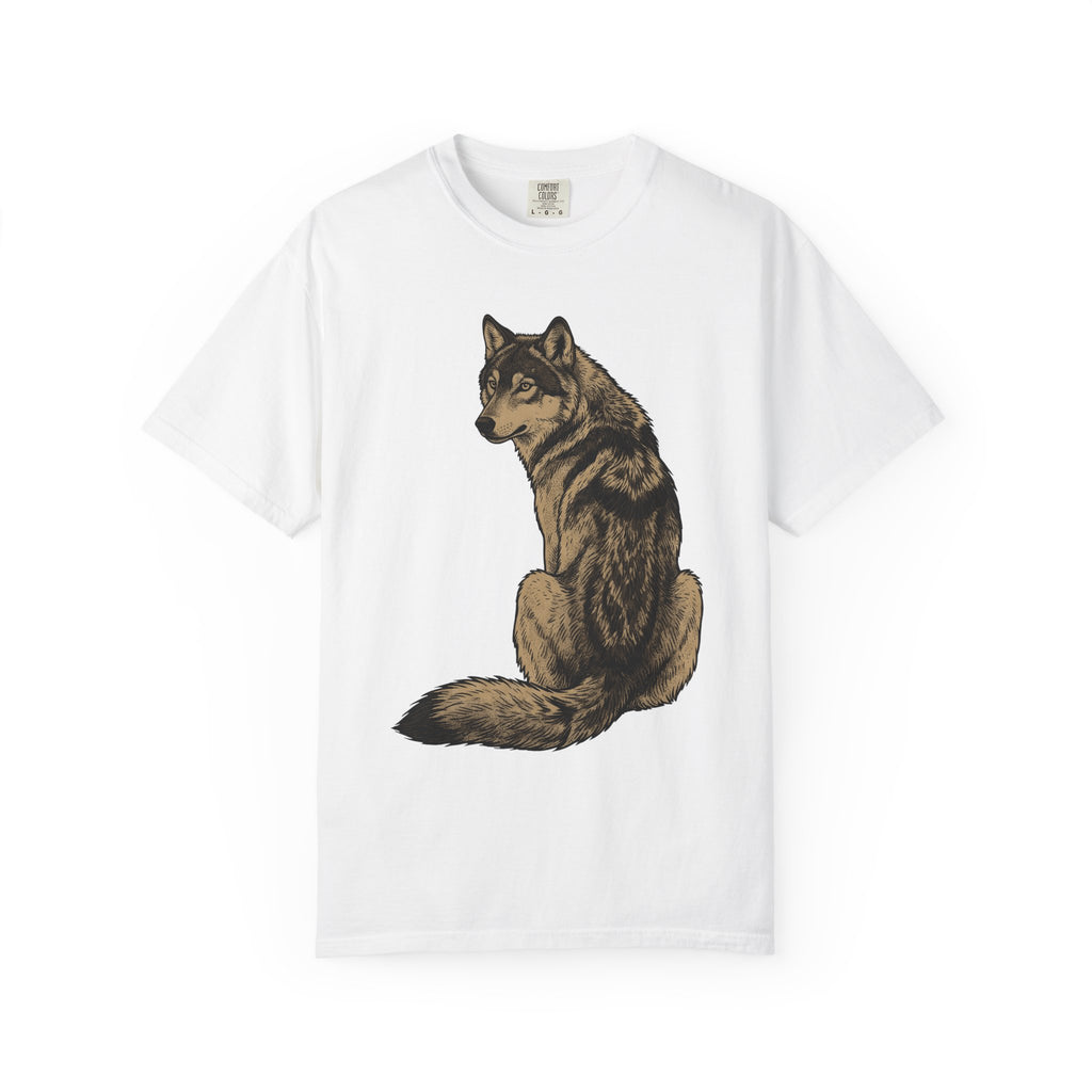 Wolf Illustration Shirt Wolf Wildlife Gift Women Sketch Tee Wolf T-Shirt Wolf Fan Drawing Graphic Retro Creature Tshirt