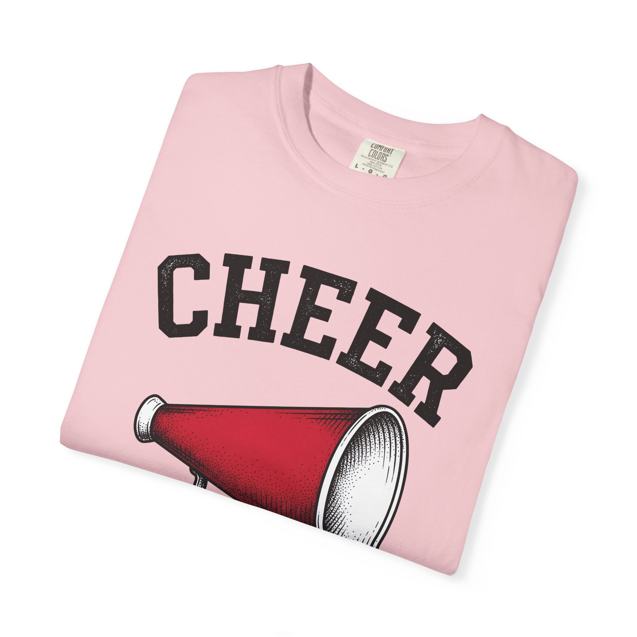 Megaphone Graphic Shirt Cheer Mom Sports Gift Women Vintage Tee Loudspeaker T-Shirt Athlete Fan Retro Illustration Graphic Retro Bold Text