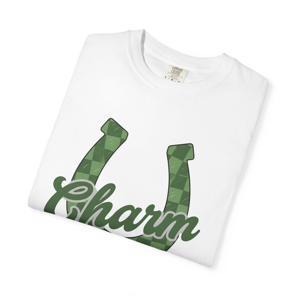 Green Horseshoe Shirt St Patrick's Day Amulet Gift Women Vintage Tee Lucky Charm T-Shirt St Patricks Fan Retro Tshirt Talisman Graphic Hand