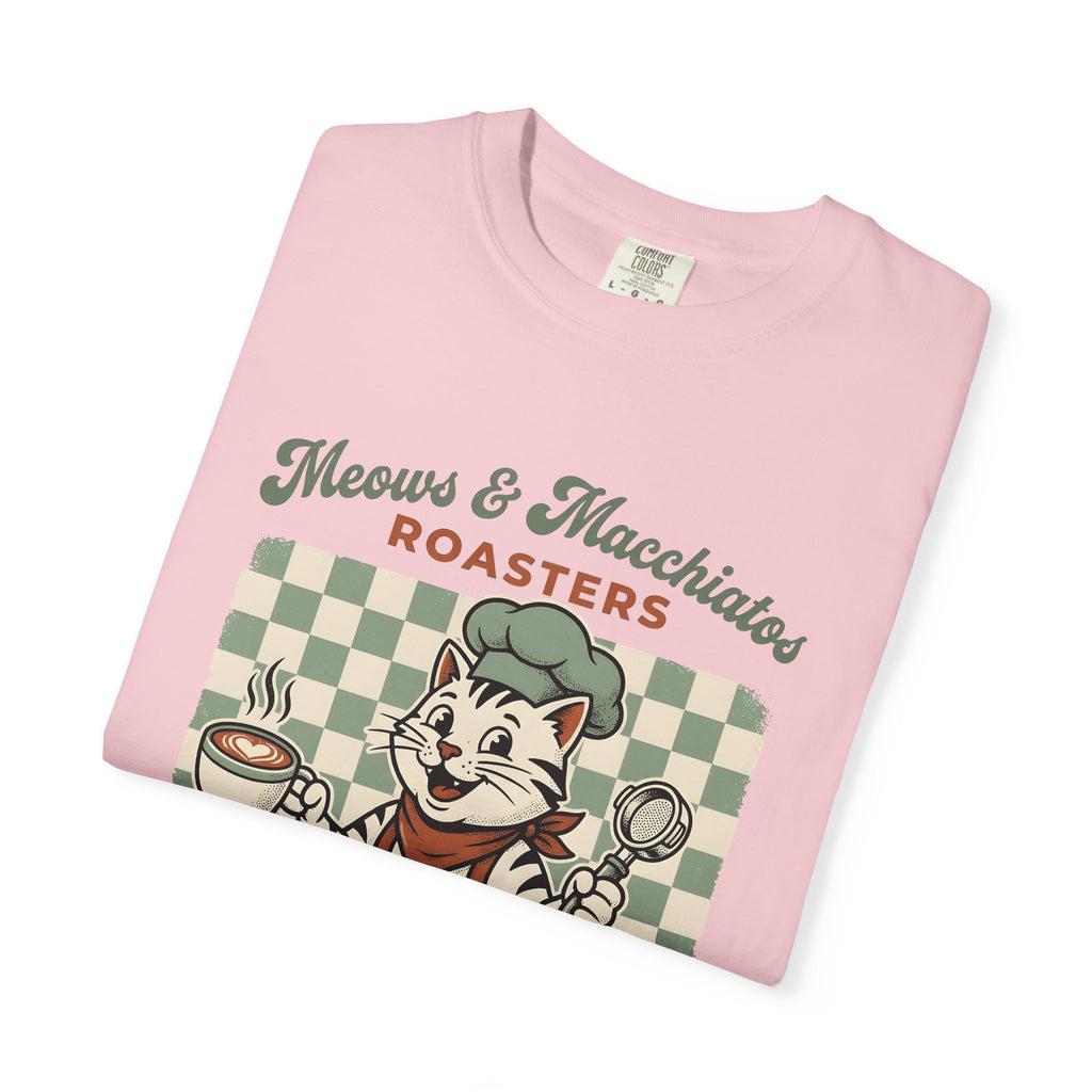 Espresso Cat Shirt Cat Mocha Gift Women Retro Tee Cat T-Shirt Feline Fan Vintage Tshirt Coffee Graphic Hand Drawn Espresso Cup Tshirt
