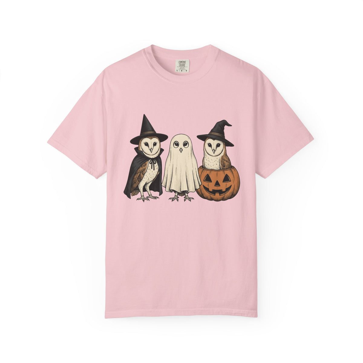 Owl Outfit Shirt Halloween Wildlife Unisex Gift Retro Tee Hoot T-Shirt Halloween