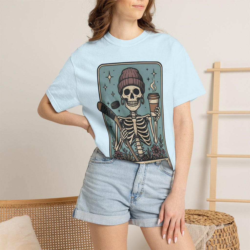 Skeleton Hockey Shirt Moms Games Gift Women Illustrative Tee Hockey T-Shirt Mom Fan Hockey Art Tshirt Gaming Graphic Classic Coffee Mug