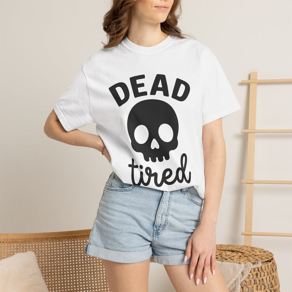 Skull Illustration Shirt Halloween Punk Gift Women Edgy Tee Skull T-Shirt Horror Fan Gothic Tshirt Punk Graphic Sleek Decorative Font Tshirt