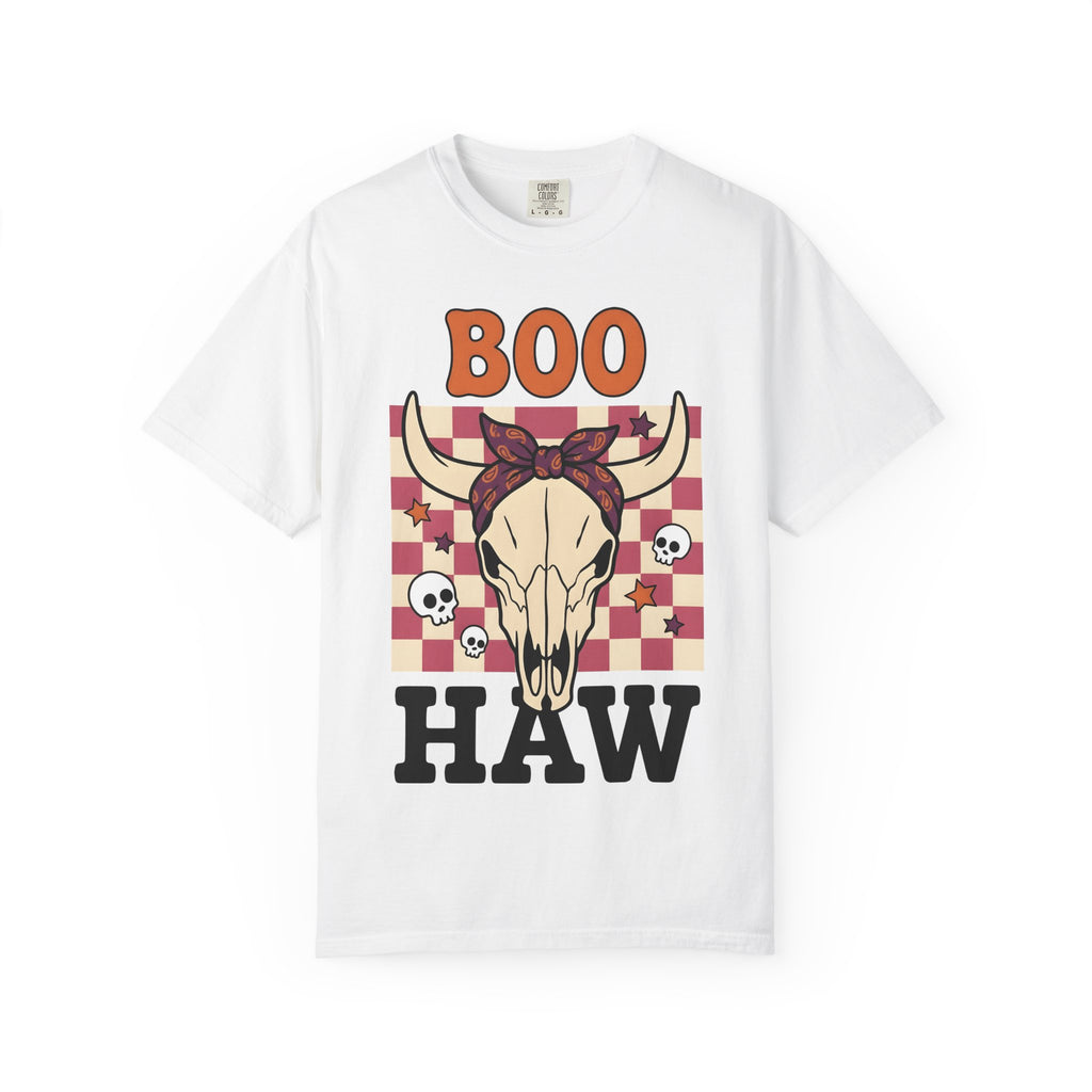 Cow Skull Shirt Cowgirl Western Gift Women Cartoon Tee Skull T-Shirt Rodeo Fan Cowboy Graphic Retro Stars Tshirt