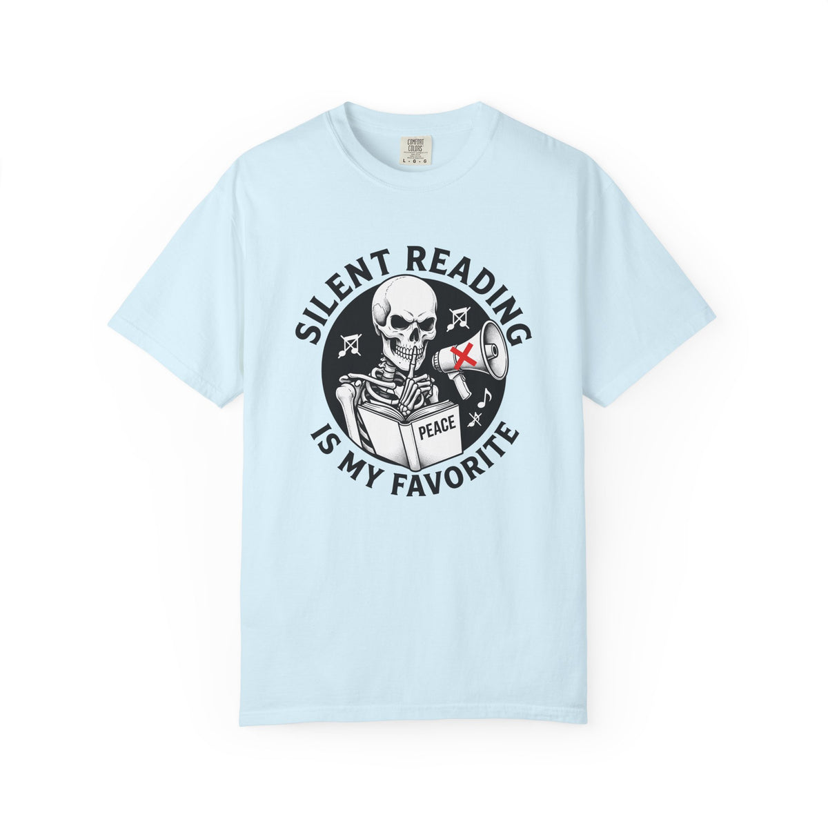 Skull Reading Book Ink T-Shirt – Dark Bookish Teacher Literacy, Unisex Graphic Tee