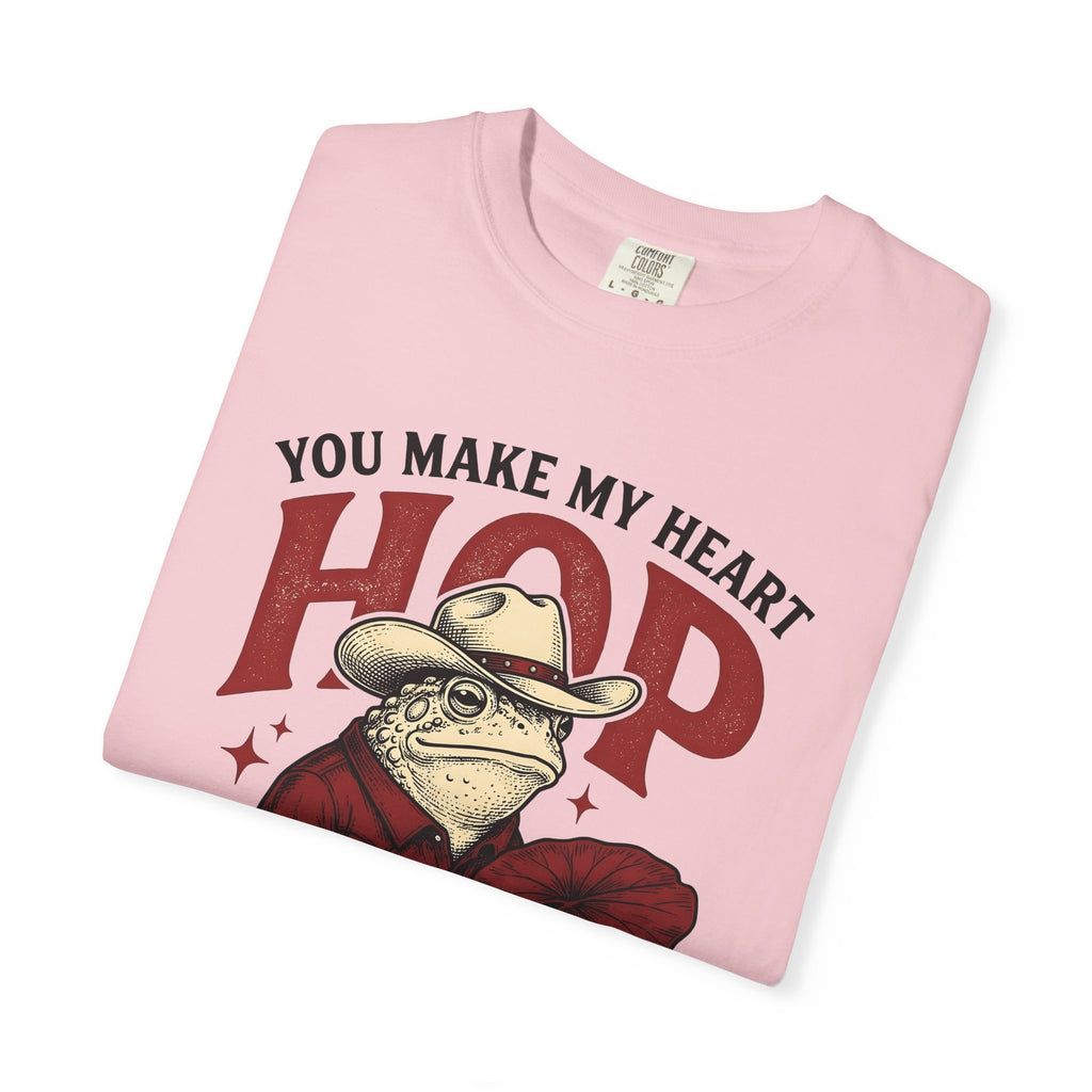 Cowboy Amphibian Shirt St. Valentine's Day Nature Gift Women Old Fashioned Tee Frog T-Shirt Valentine Fan Retro Tshirt Environmental Graphic