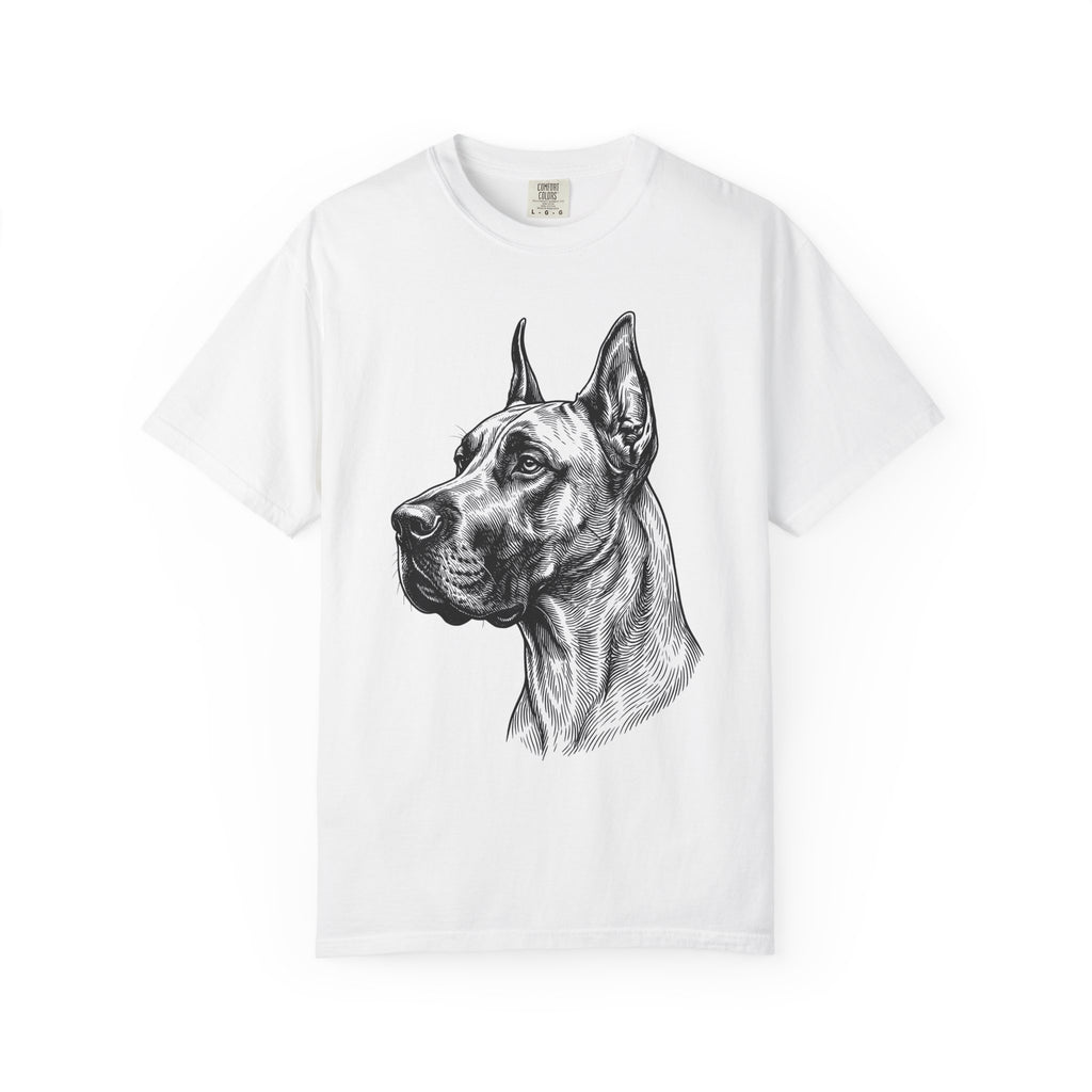 Great Dane Dog Shirt Dog Animals Gift Women Sketch Tee Dane T-Shirt Dog Fan Puppy Tshirt Creature Graphic Retro Dog Face Tshirt