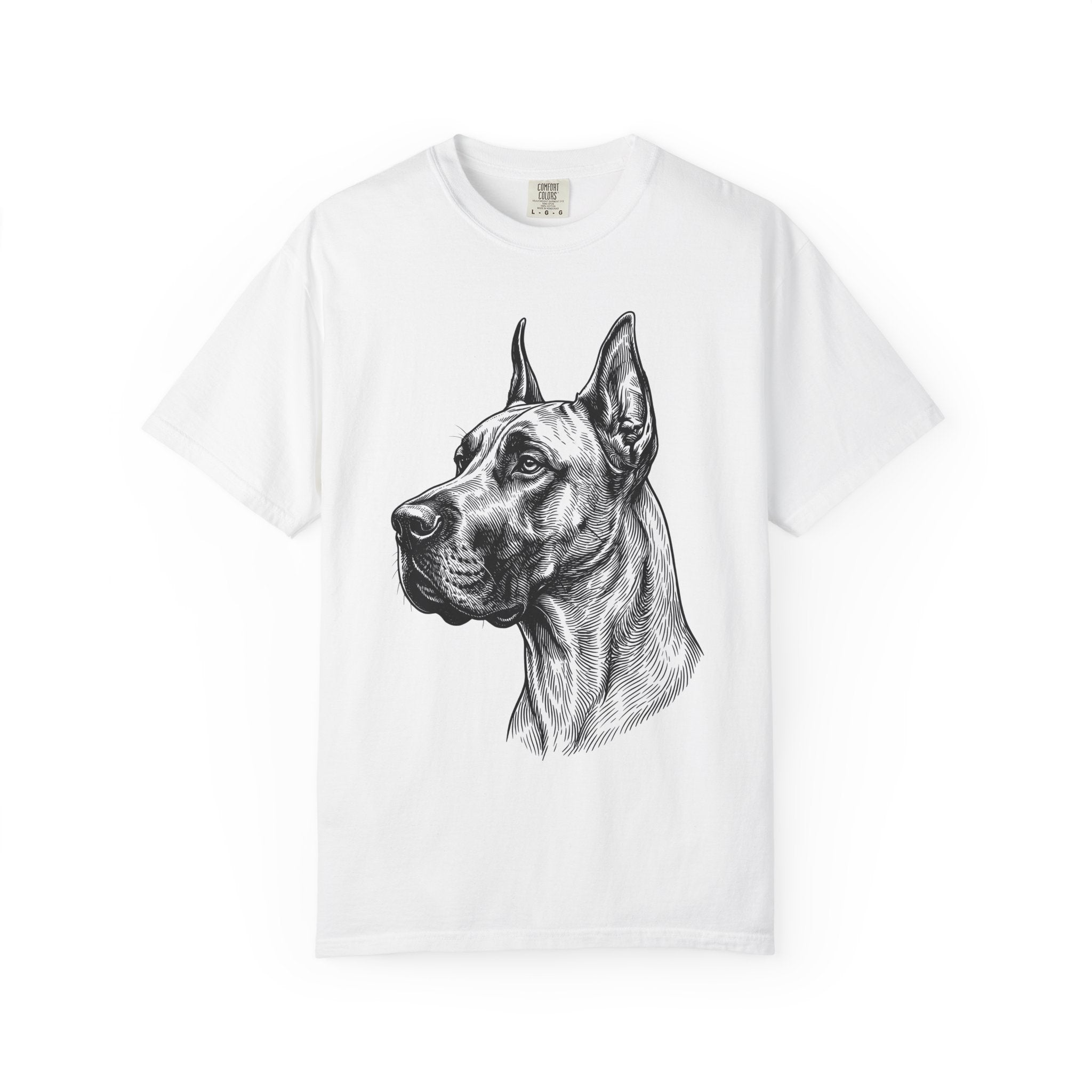 Great Dane Dog Shirt Dog Animals Gift Women Sketch Tee Dane T-Shirt Dog Fan Puppy Tshirt Creature Graphic Retro Dog Face Tshirt