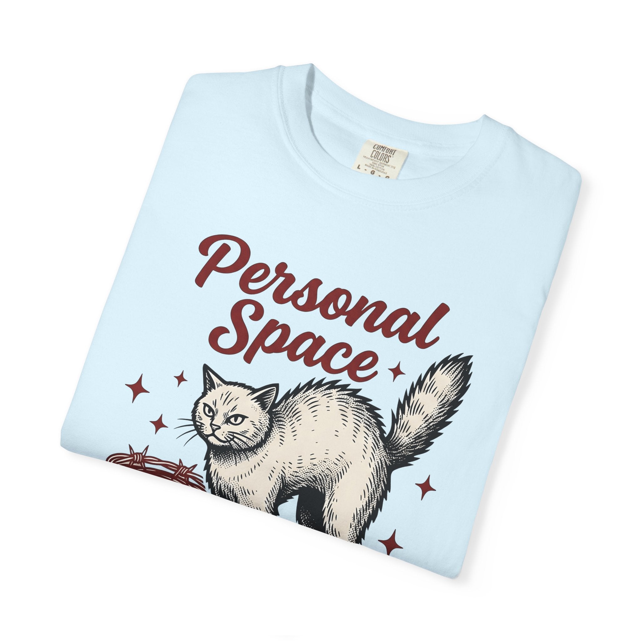 Angry Cat Shirt Cat Humor Gift Women Vintage Tee Kitty T-Shirt Feline Fan Retro Tshirt Funny Graphic Hand Drawn Stars Tshirt