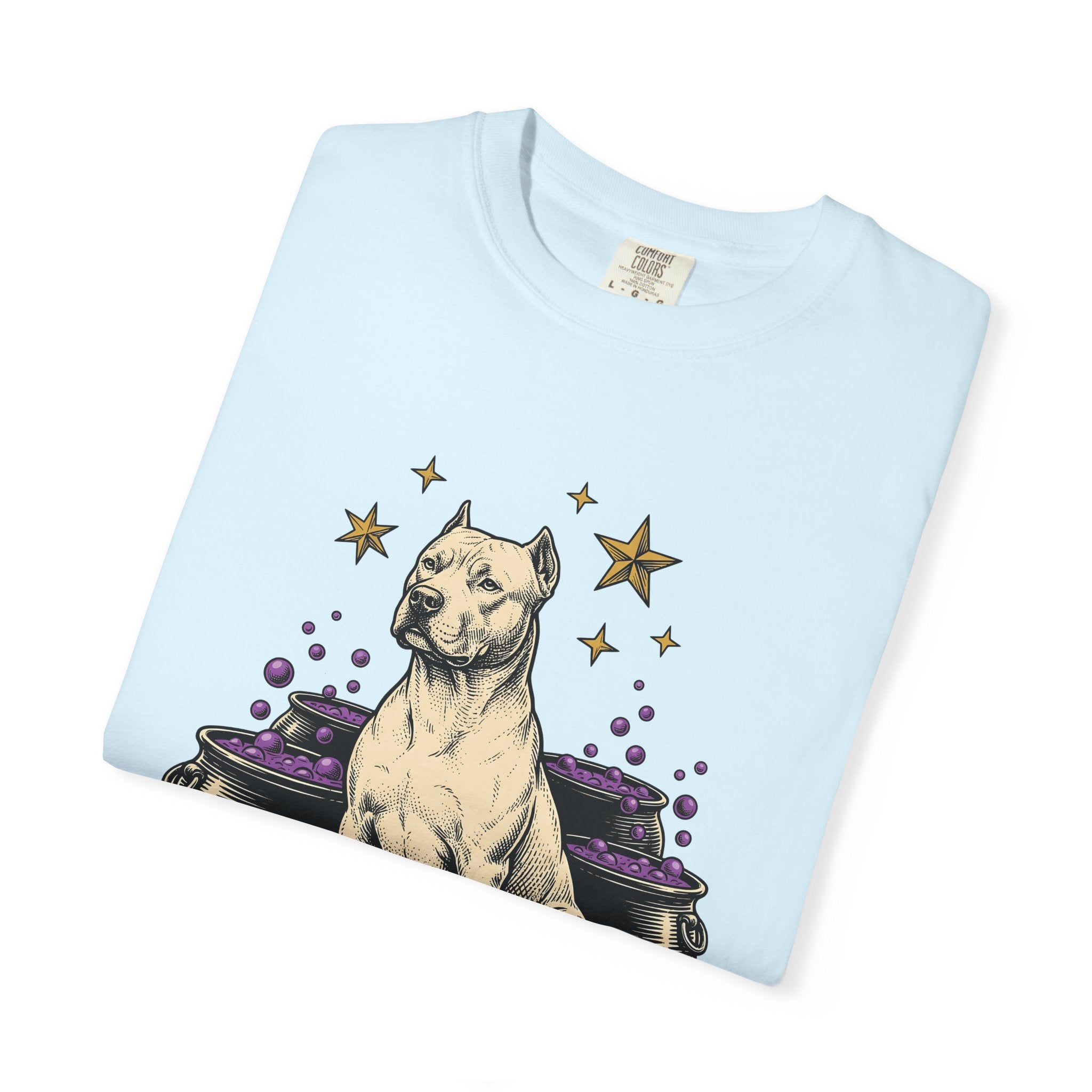 Pitbull Pup Shirt Dog Fall Gift Women Classic Graphic Tee Pitbull T-Shirt Dog Fan Vintage Tshirt Autumn Graphic Line Art Magic Pot Tshirt