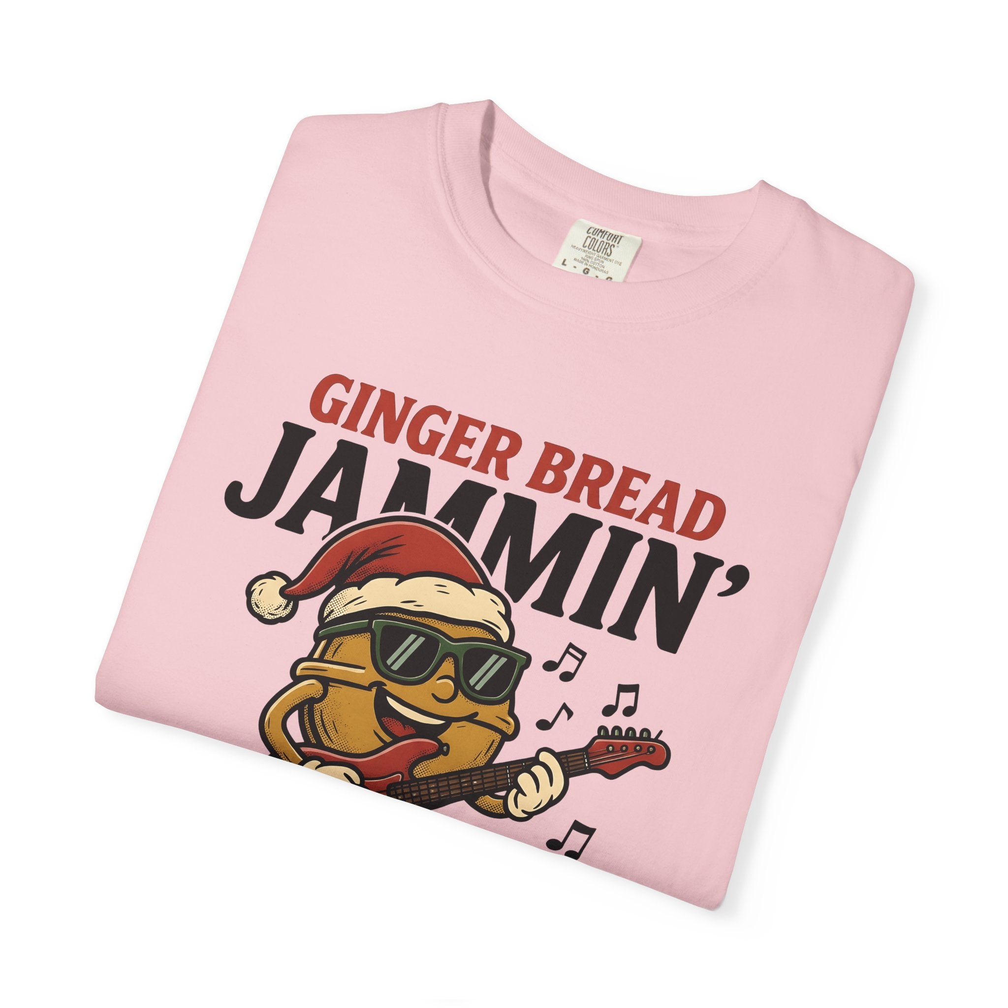 Gingerbread Biscuit Shirt Christmas Instruments Gift Women Comic Tee Gingerbread Man T-Shirt Xmas Fan Cartoon Tshirt Musical Instrument