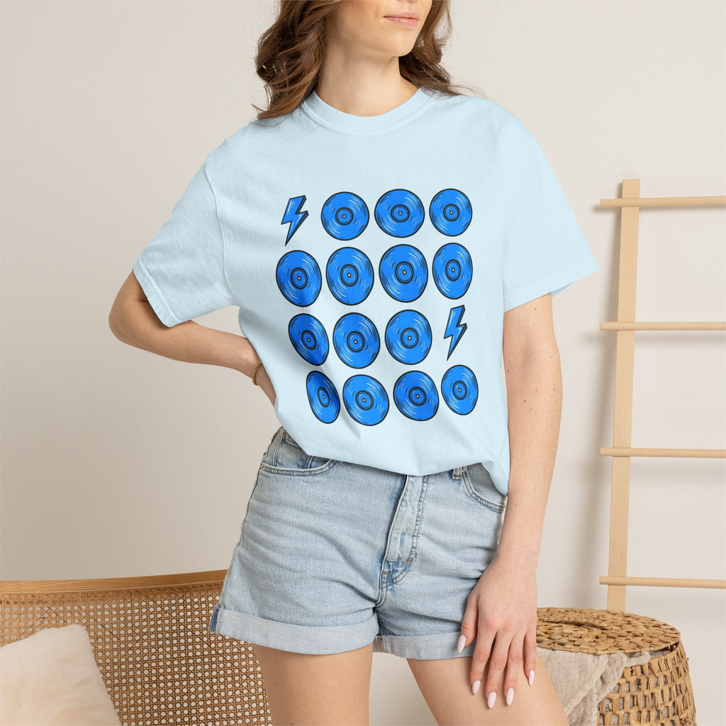 Music Record Shirt Music Package Gift Women Graphic Tee Vinyl T-Shirt Music Fan Illustrated Design Parcel Graphic Old School Electric Strike