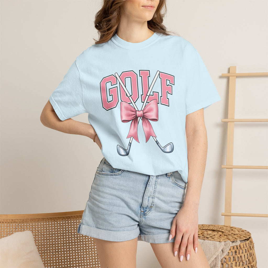Golf Gear Shirt Golf Females Gift Women Cartoon Tee Golf Equipment T-Shirt Golfer Fan Comic Tshirt Ladies Graphic Old School Knot Tshirt