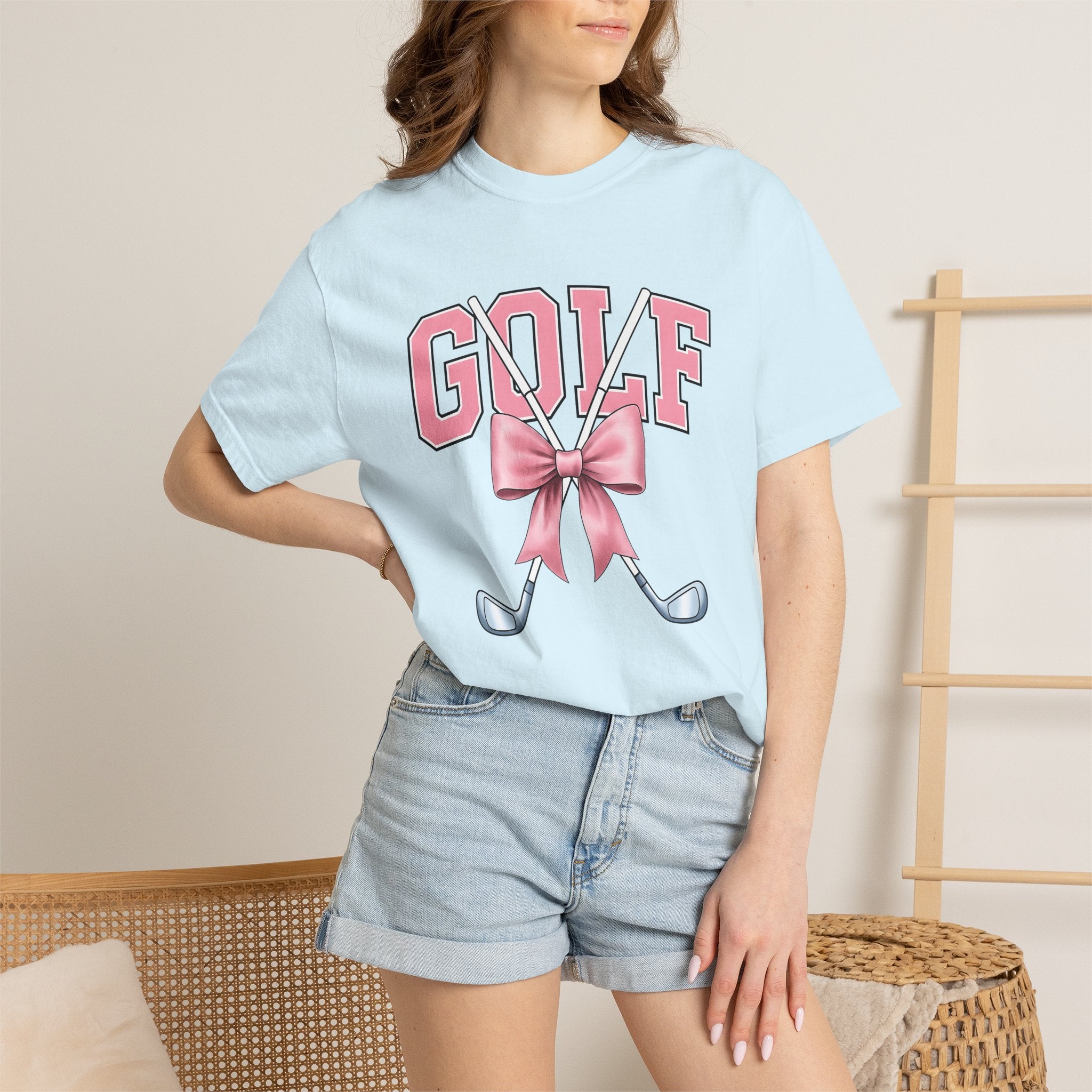 Golf Gear Shirt Golf Females Gift Women Cartoon Tee Golf Equipment T-Shirt Golfer Fan Comic Tshirt Ladies Graphic Old School Knot Tshirt