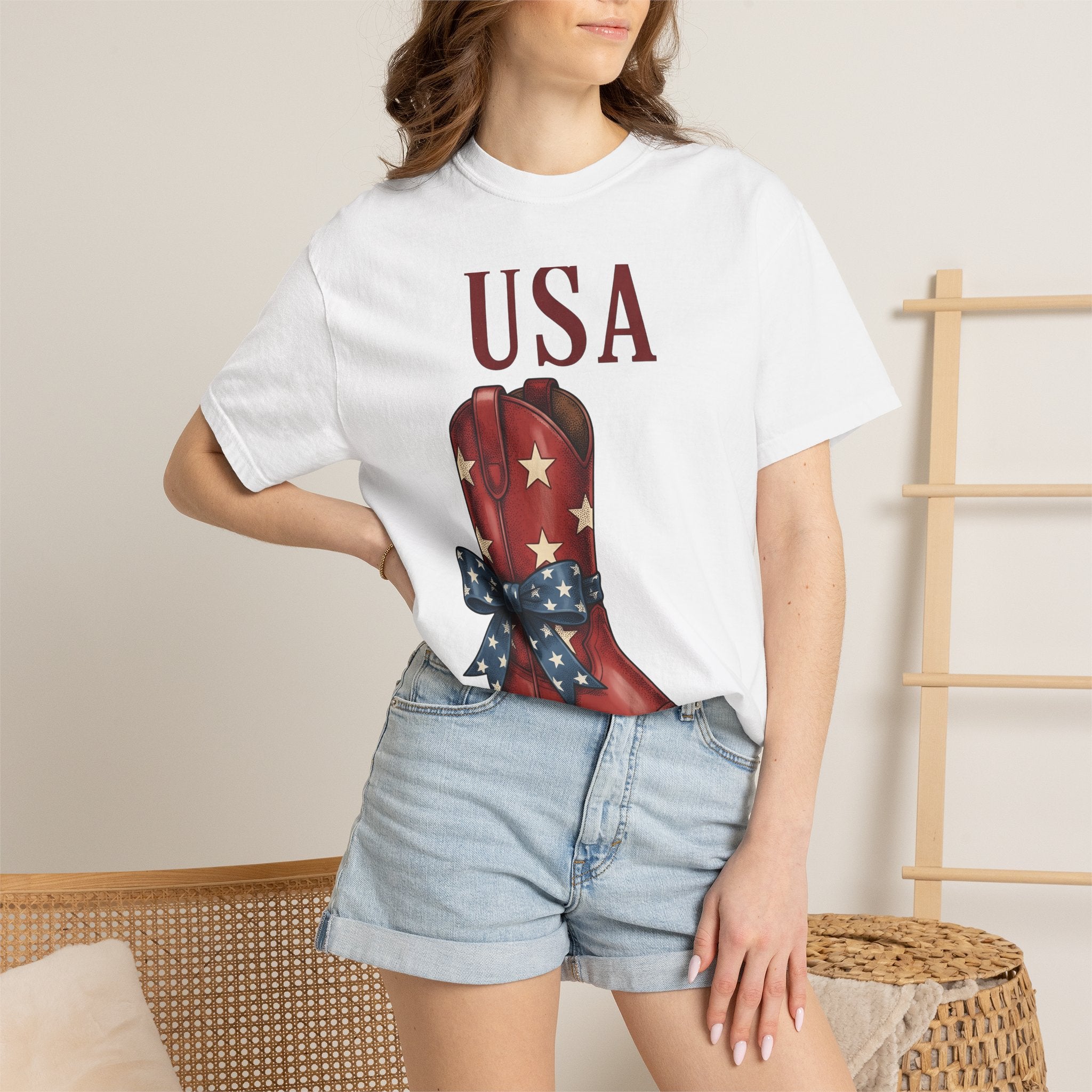 Western Boot Shirt America Cowboy Gift Women Retro Tee Boot T-Shirt American Fan Cowboy Graphic Vintage Sketch Tshirt Sketch Sheriff Star