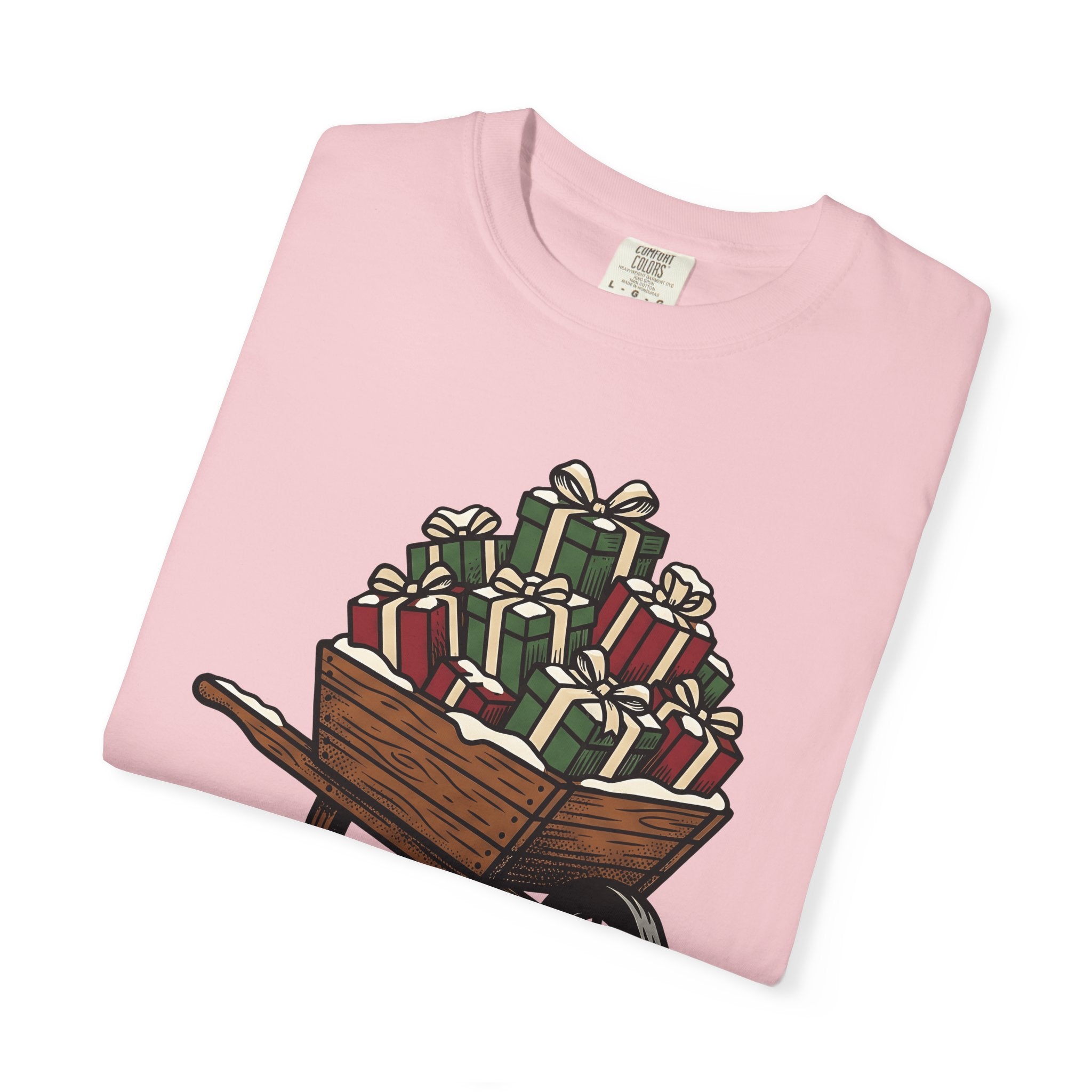 Garden Wheelbarrow Gifts Shirt Christmas Festivity Gift Women Classic Tee Wheelbarrow T-Shirt Holiday Fan Vintage Tshirt Celebration Graphic