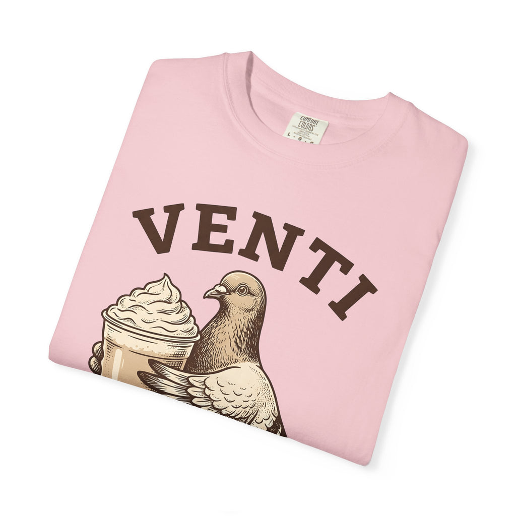 Pigeon Coffee Cup Shirt Coffee Humor Gift Women Vintage Tee Coffee Mug T-Shirt Coffee Fan Retro Tshirt Funny Graphic Hand Drawn Whipped