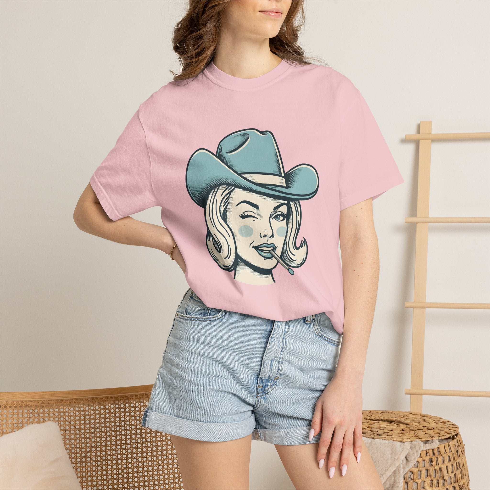 Cowgirl Face Shirt Cowgirl Cowboy Gift Women Illustration Tee Rodeo Queen T-Shirt Cowgirl Fan Western Tshirt Cowboy Graphic Line Art Cowboy