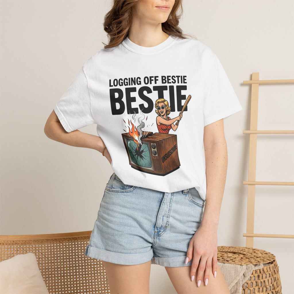 Retro Woman Tv Shirt Friendship Humor Gift Women Pop Art Tee Television T-Shirt Buddy Fan Retro Art Tshirt Funny Graphic Vintage Baseball