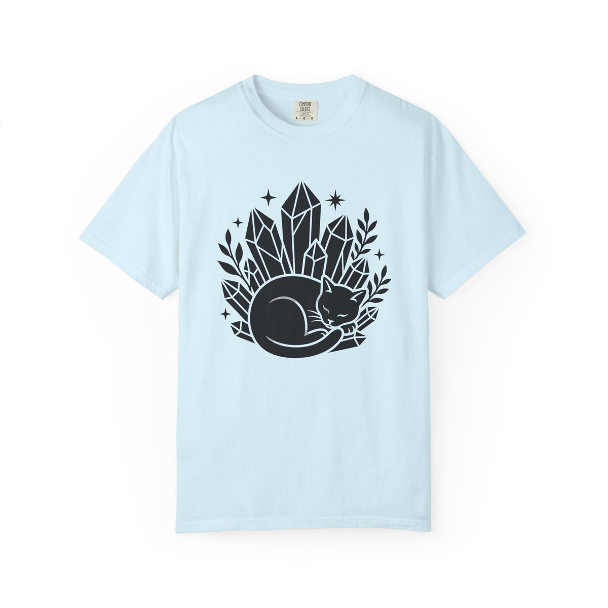 Sleeping Cat Shirt Cat Spiritual Unisex Gift Minimalist Tee Kitten T-Shirt Cat