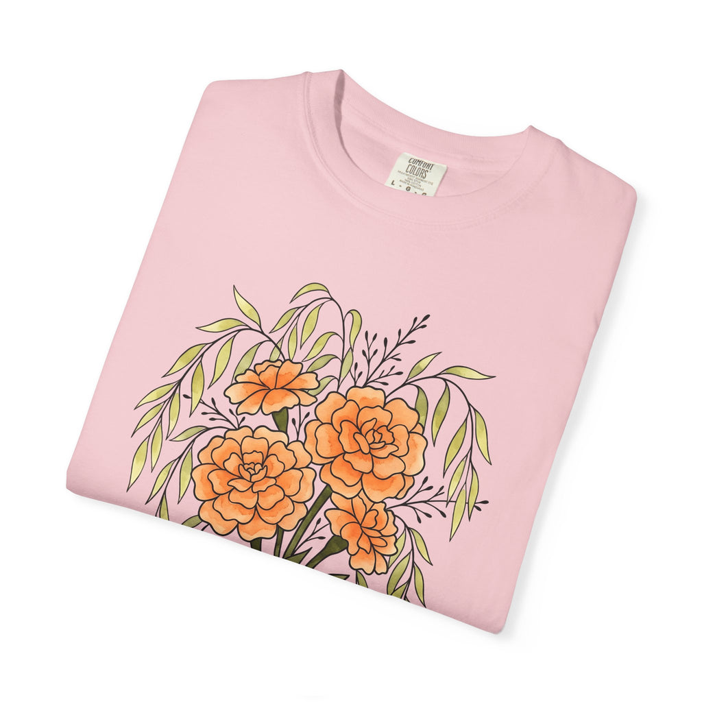 Flower Bouquet Shirt Boho Chic Floral Gift Women Botanical Tee Bouquet T-Shirt Bohemian Enthusiast Botanical Tshirt Floral Graphic