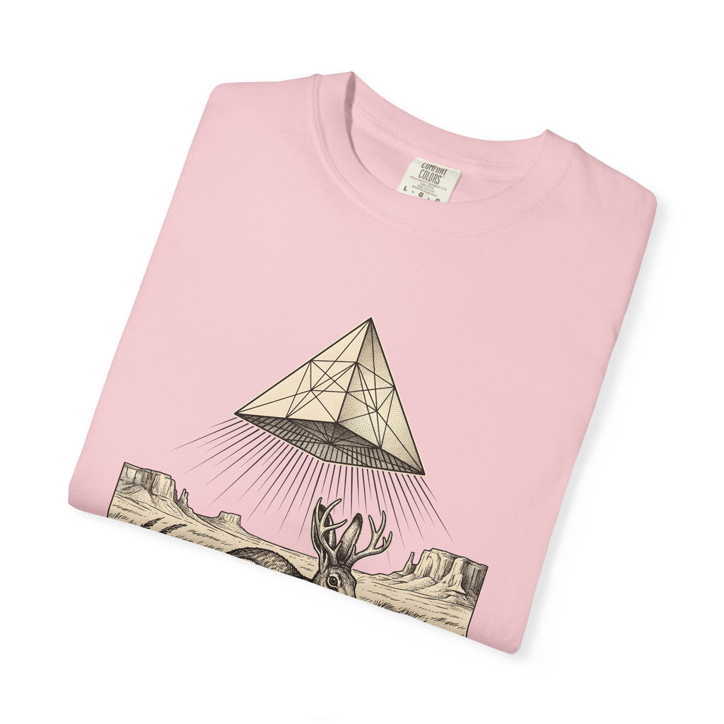 Jackalope Shirt Mystical Animal Gift Women Boho Tee Antelope T-Shirt Spiritual Fan Bohemian Tshirt Creature Graphic Vintage Pyramid Tshirt