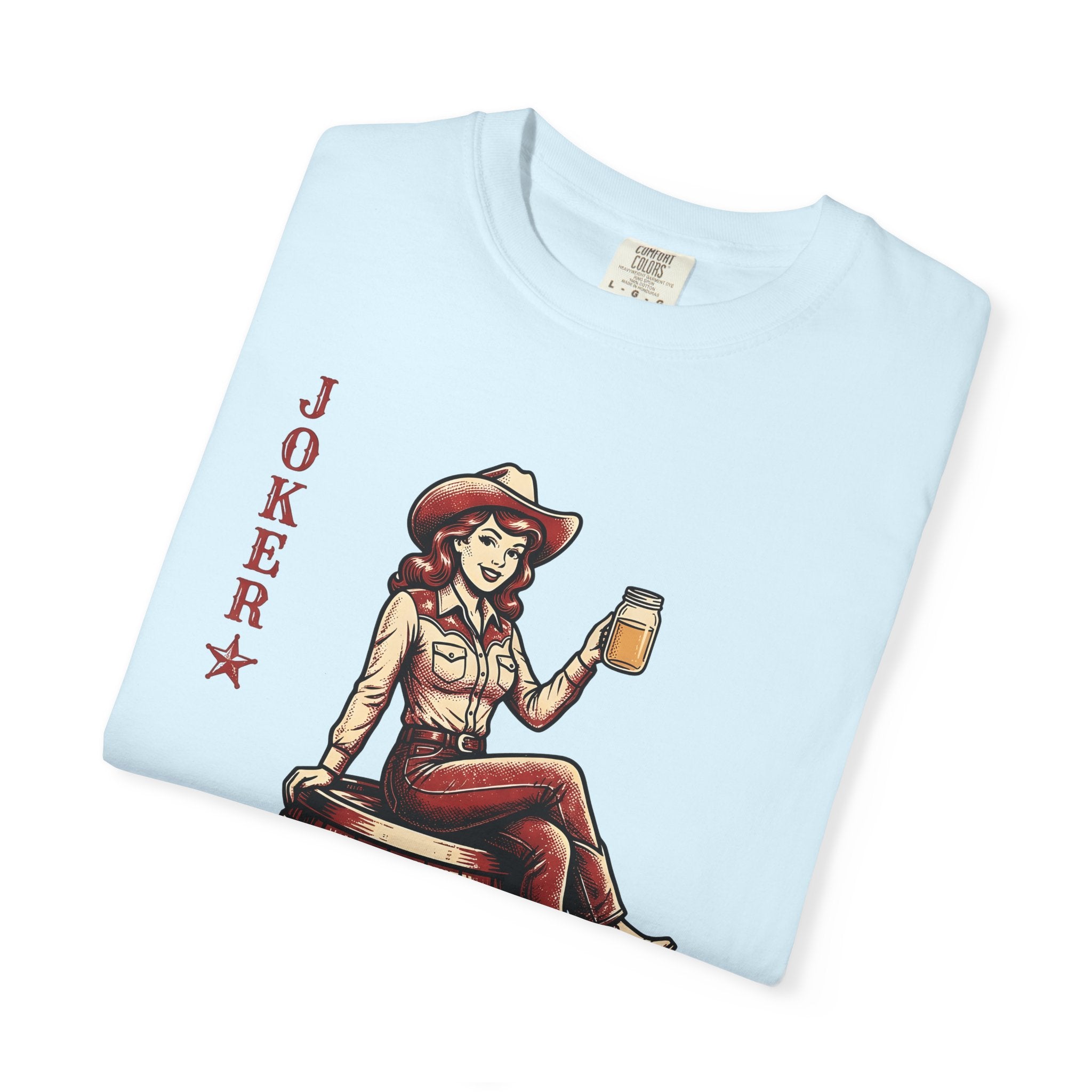 Cowgirl Barrel Racer Shirt Cowgirl Ranch Gift Women Retro Tee Barrel Racer T-Shirt Rodeo Fan Western Tshirt Farm Graphic Sketch Glass Jar
