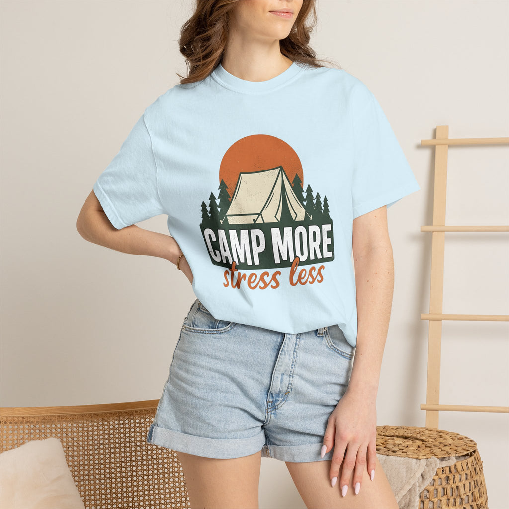 Camping Tent Shirt Camping Hiking Gift Women Vintage Tee Canopy T-Shirt Camper Enthusiast Distressed Tshirt Trekker Graphic Retro Pine Trees