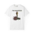 Crane Hook Bouquet Shirt Valentines Day Blossoms Gift Women Hand Painted Tee Hook Arrangement T-Shirt Valentine Fan Painted Art Tshirt
