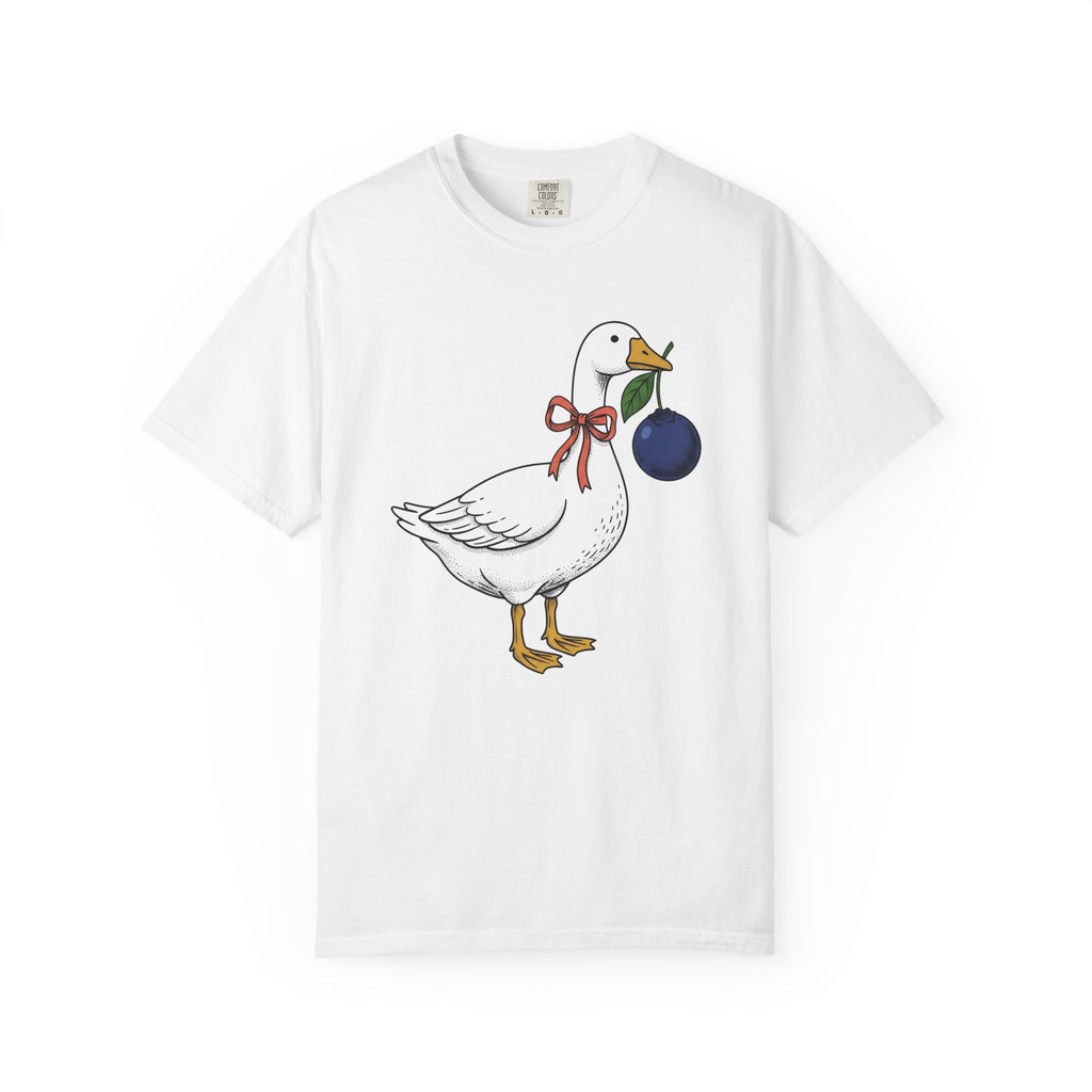 Goose Bowtie Shirt Valentines Day Creatures Gift Women Line Art Tee Goose T-Shirt Valentine Fan Graphic Tshirt Animal Graphic Classic