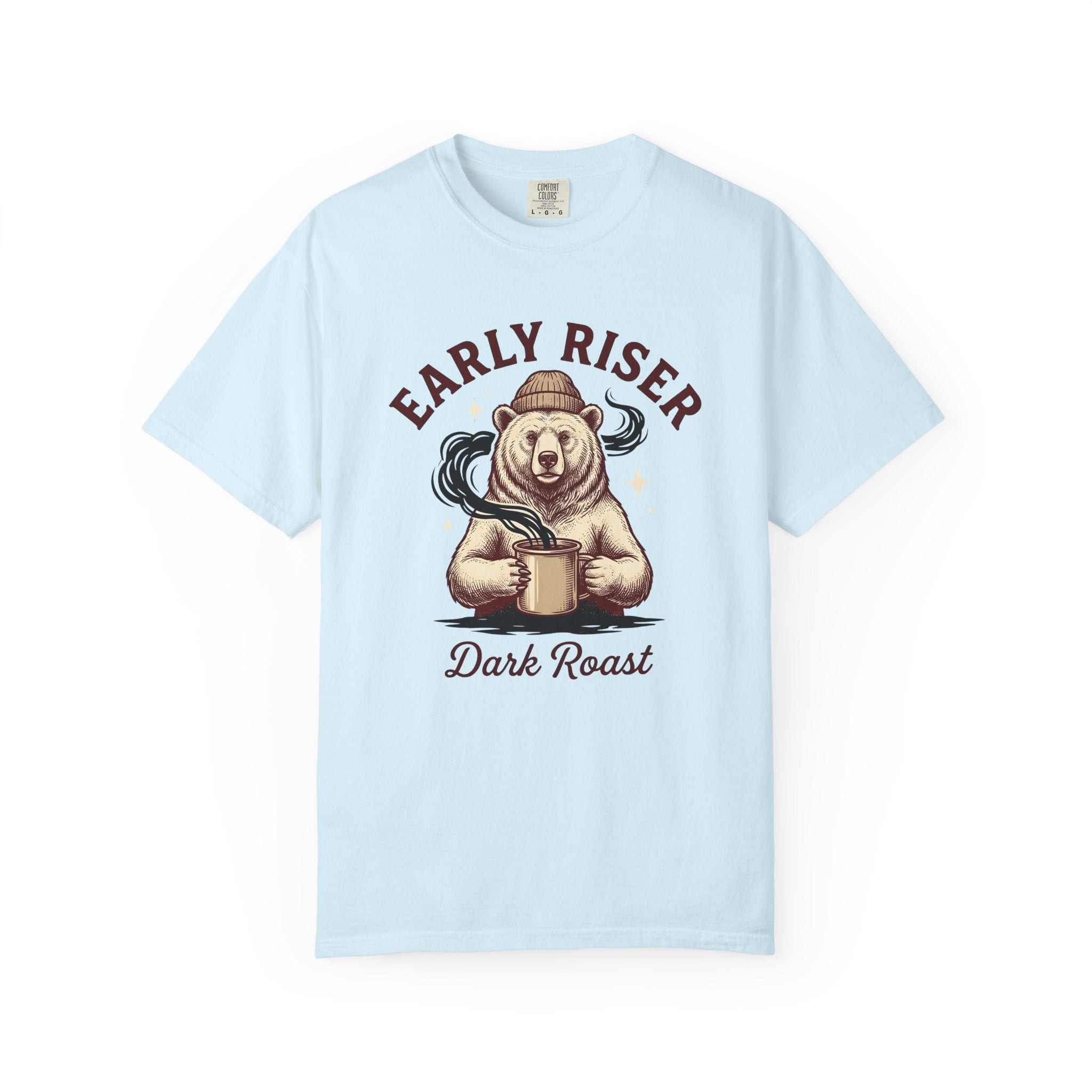 Bear Mug Shirt Coffee Wildlife Gift Women Retro Tee Mug T-Shirt Coffee Fan Vintage Tshirt Animal Graphic Sketch Knit Hat Tshirt