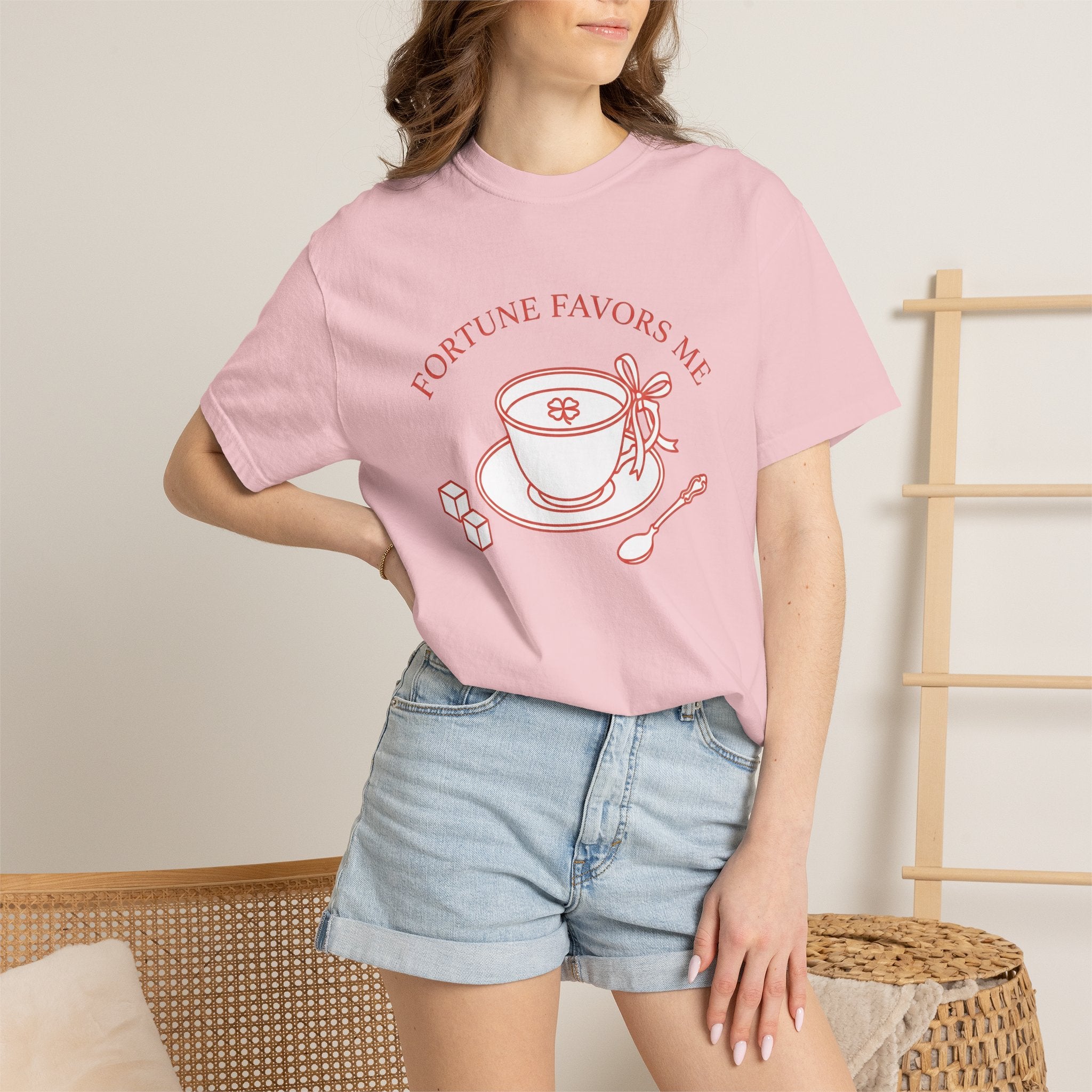 Tea Mug Shirt St Patrick's Day Fortune Gift Women Sketch Tee Mug T-Shirt Lucky Fan Illustrated Tshirt Prosperity Graphic Modern Shamrock